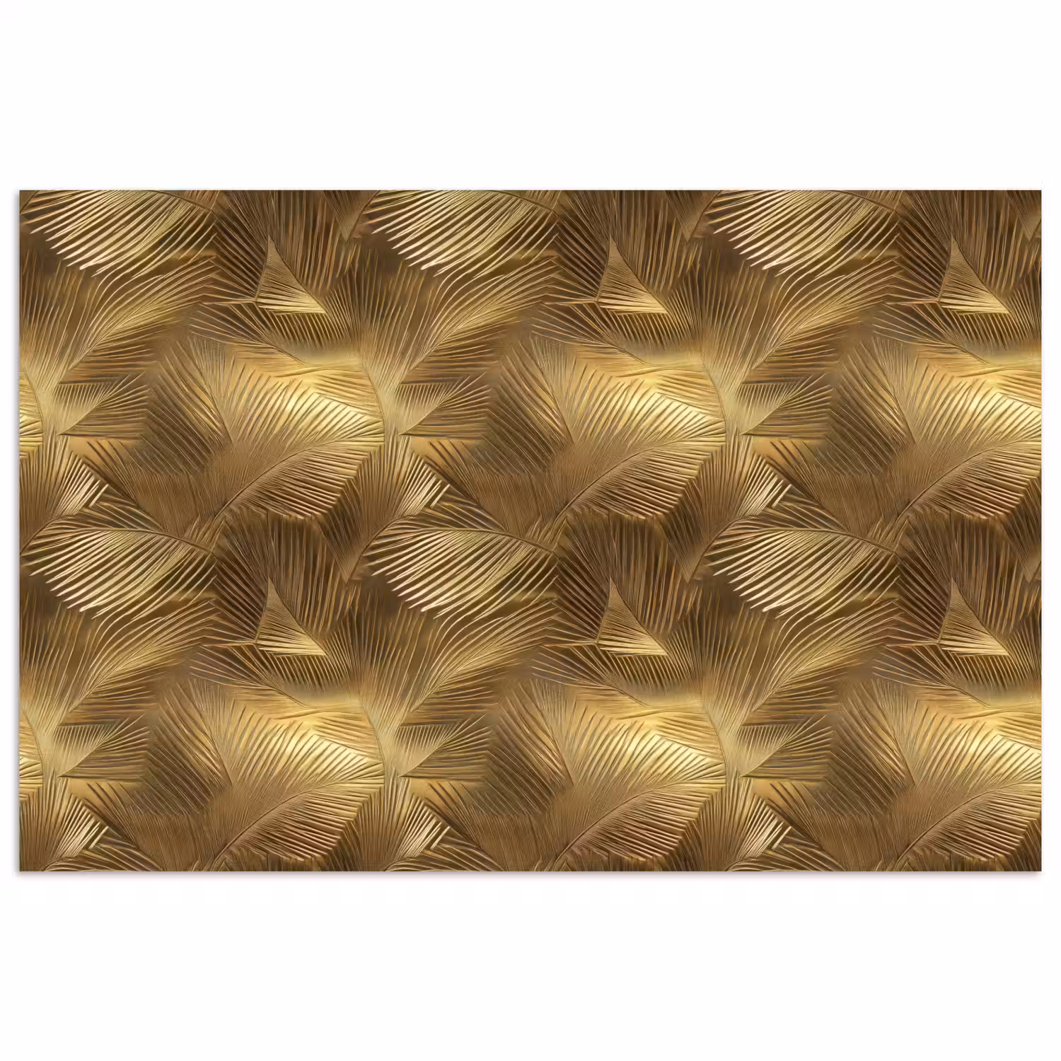 Palm - Waaier - Goud poster papier klein 62 -3d