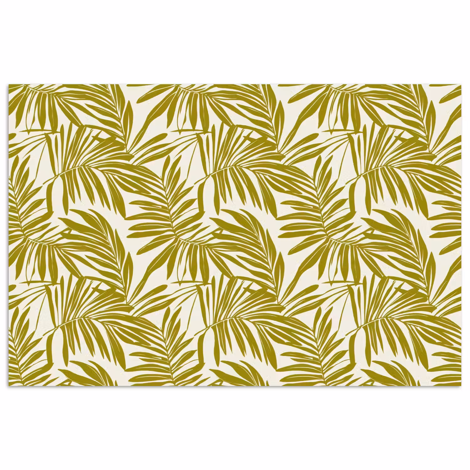 Palmblad - Patroon - Groen poster papier klein 62 -3d