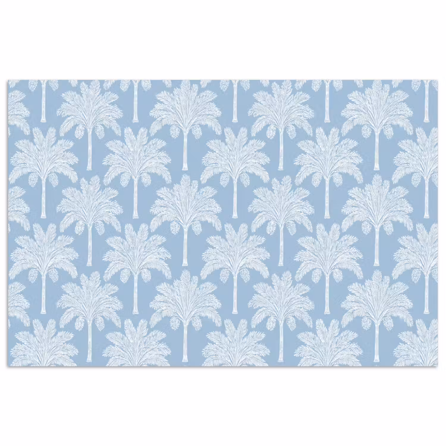 Palmboom - Modern - Blauw poster papier klein 62 -3d