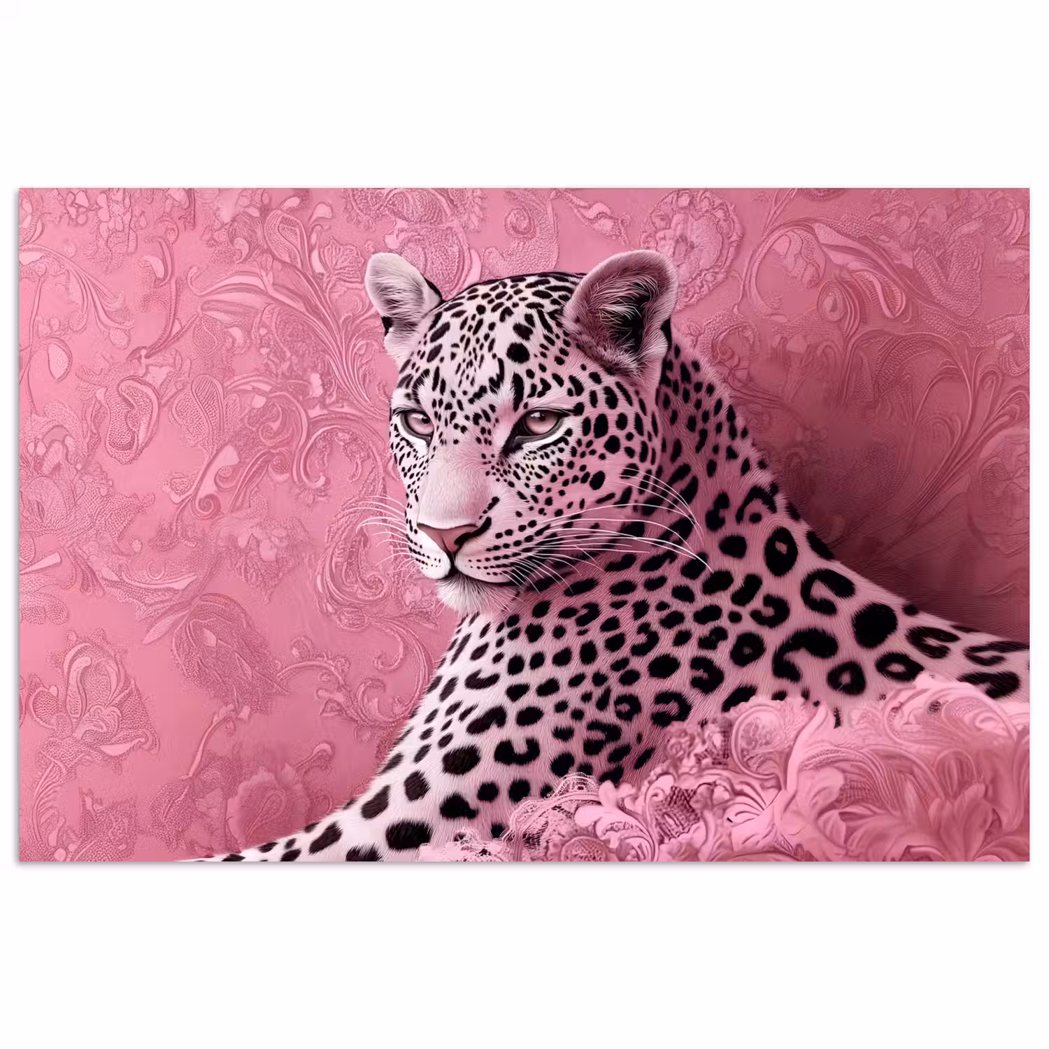 Panter - Luxe - Roze poster papier klein -3d