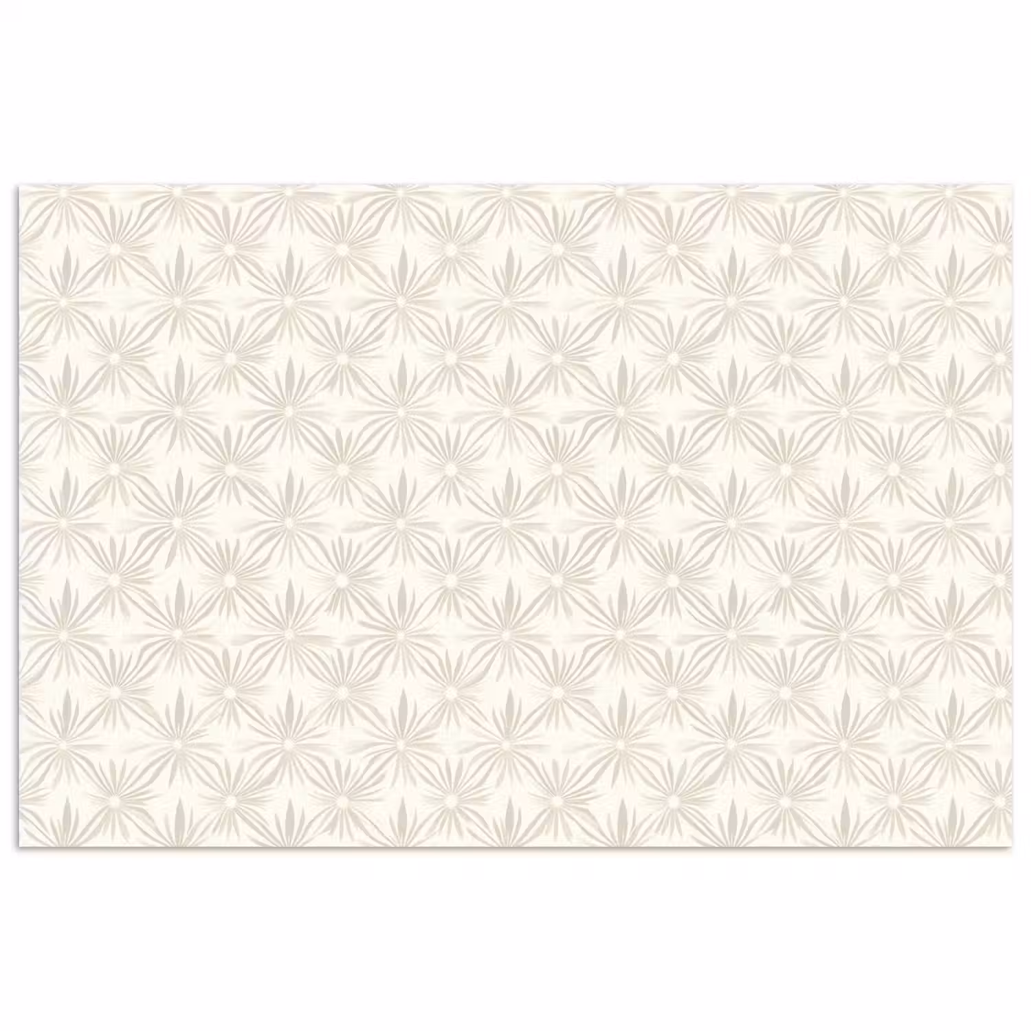 Patroon - Bloemen - Beige poster papier klein 62 -3d