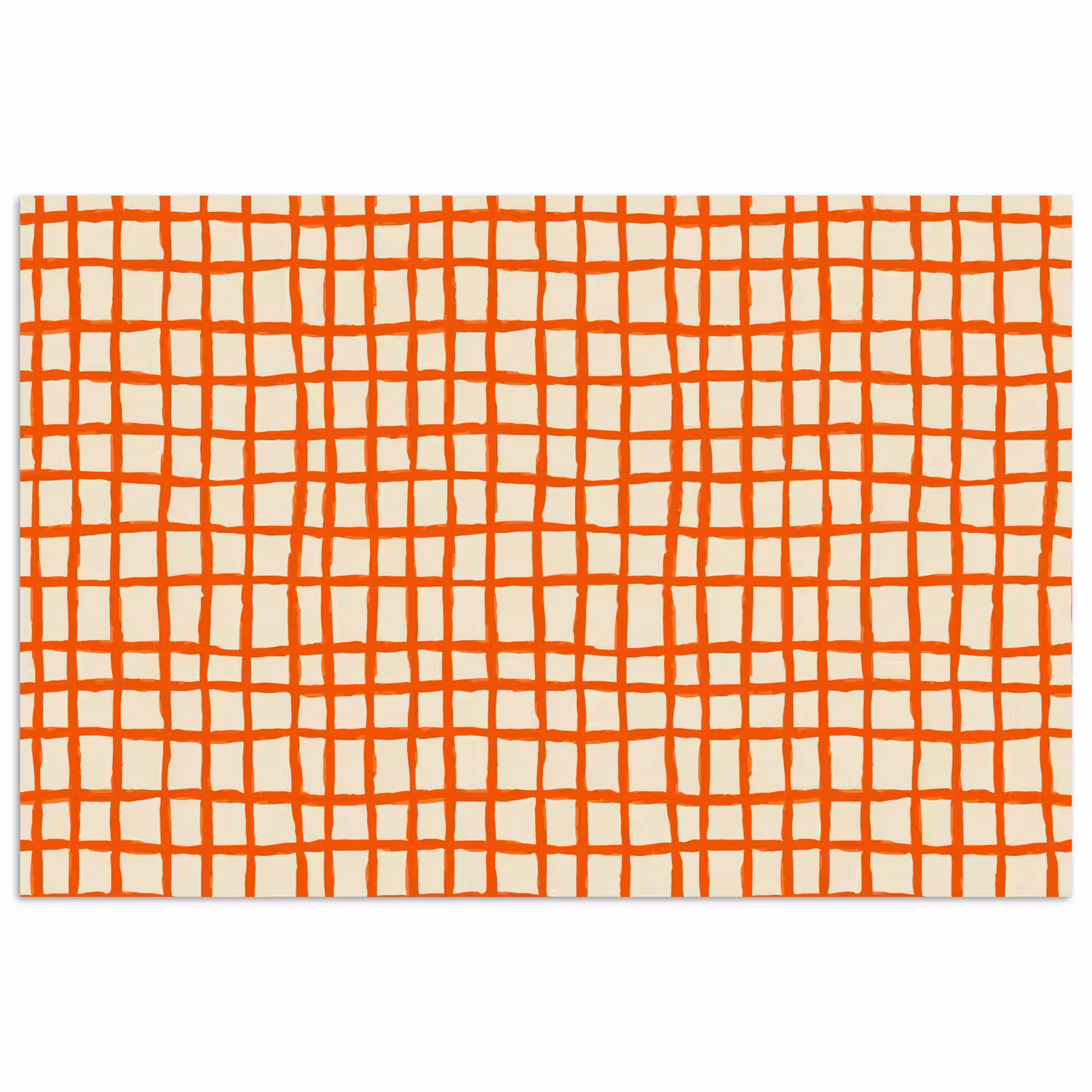 Patroon - Lijnen - Oranje poster papier klein 62 -3d