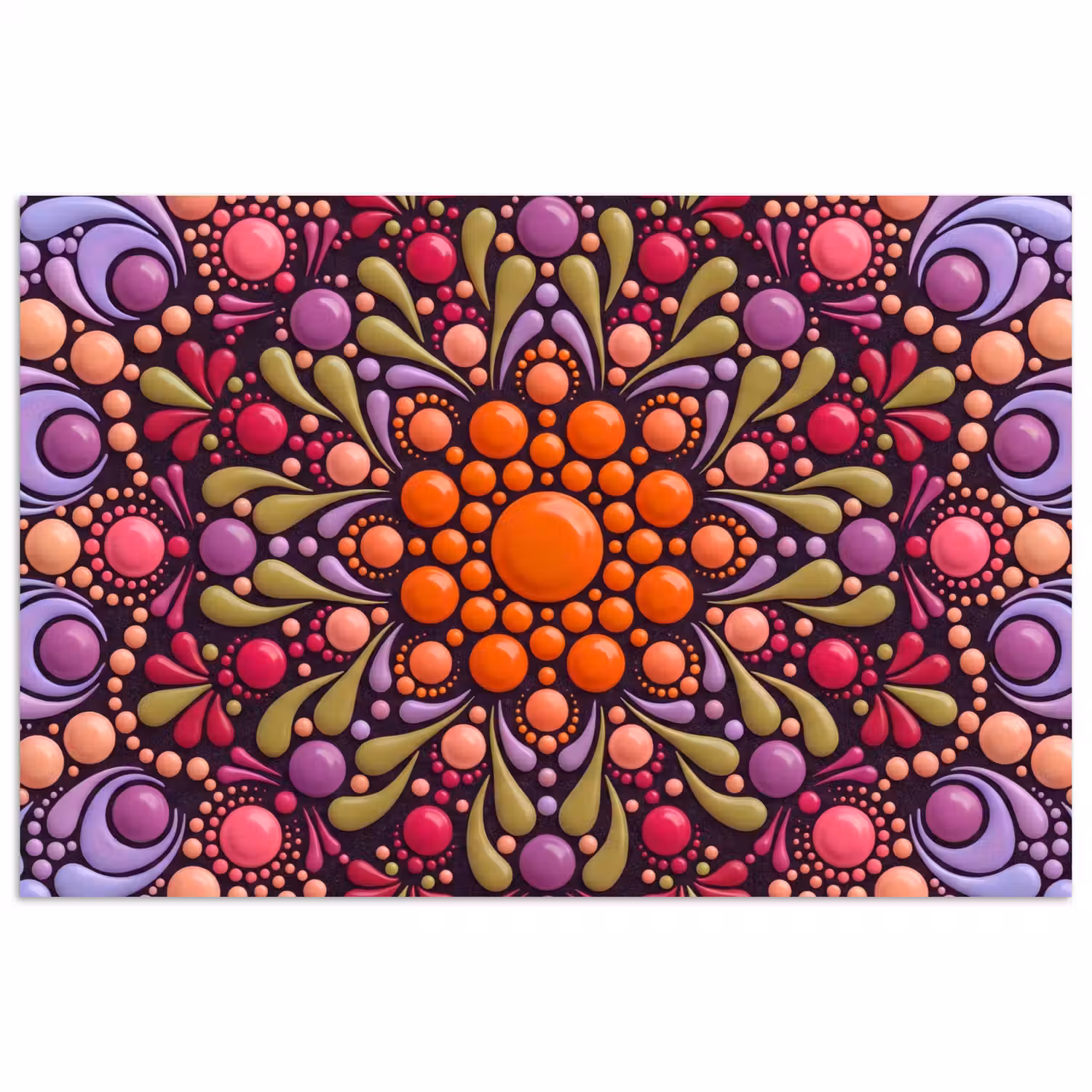 Patroon - Stippen - Abstract - Modern - Kleurrijk poster papier klein -3d