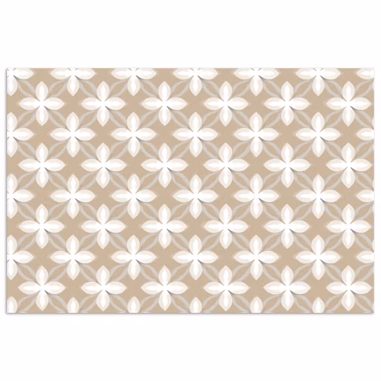 Patroon - Symmetrisch - Beige poster papier klein 62 -3d