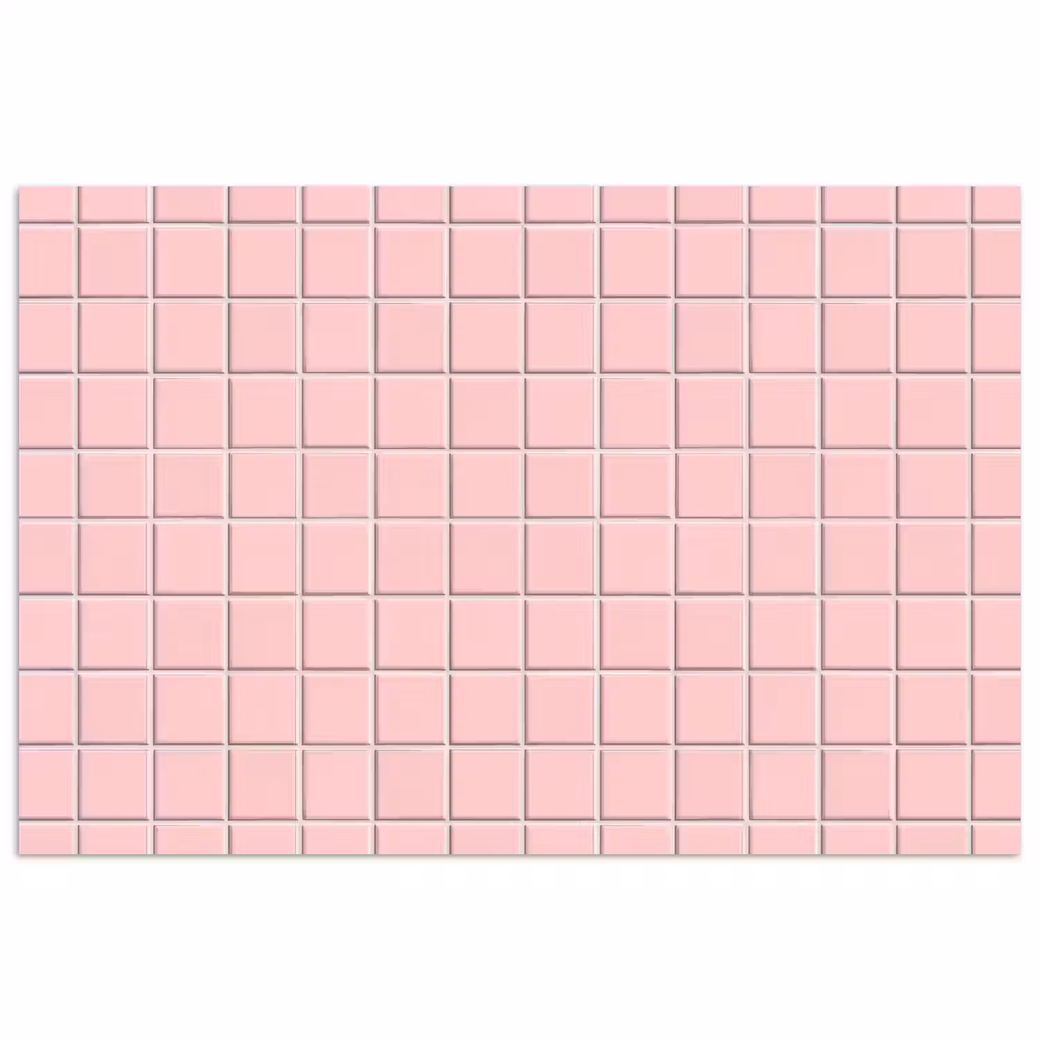 Patroon - Tegel - Pastelroze poster papier klein 62 -3d