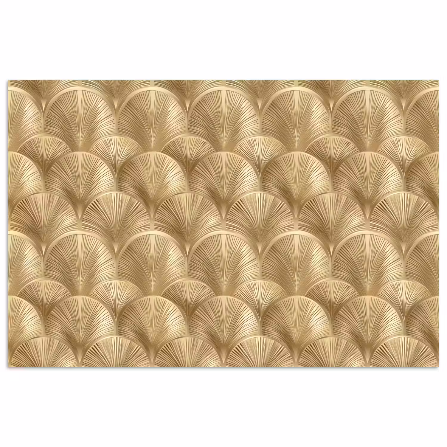 Patroon - Waaier - Goud poster papier klein 62 -3d
