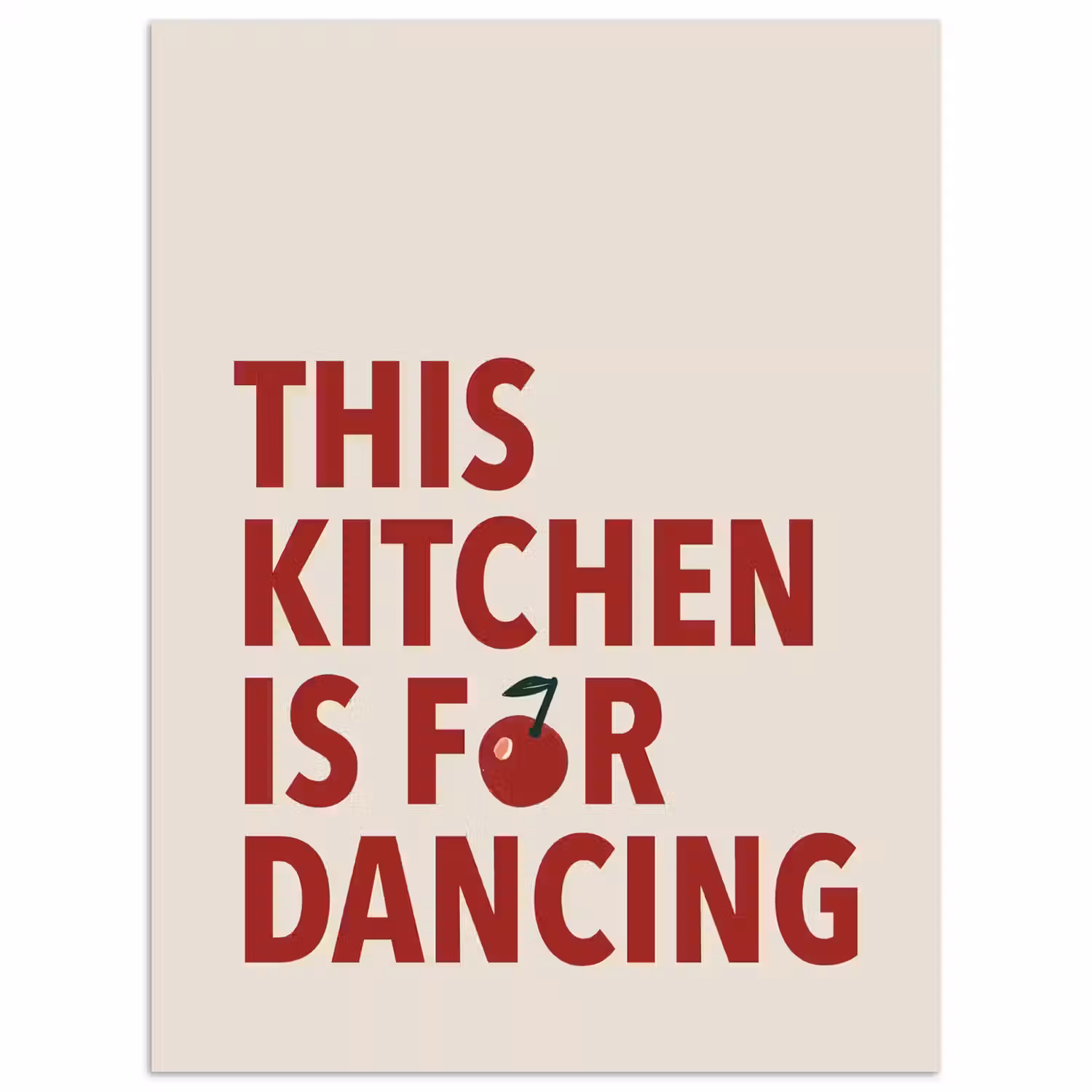 Rood - Quote - Kersen poster papier klein -3d