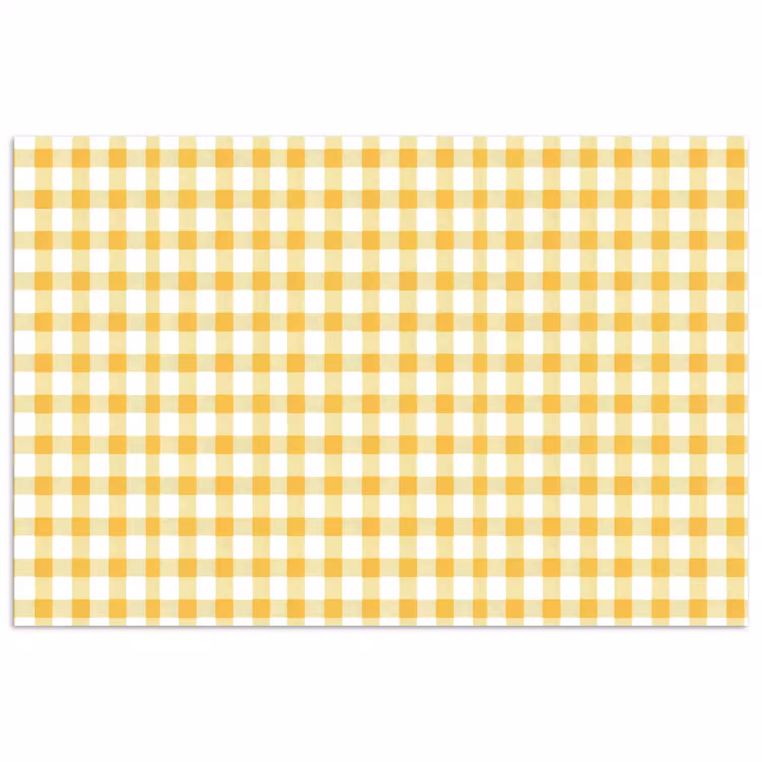 Ruit - Gingham - Klassiek - Geel en Wit poster papier klein 62 -3d
