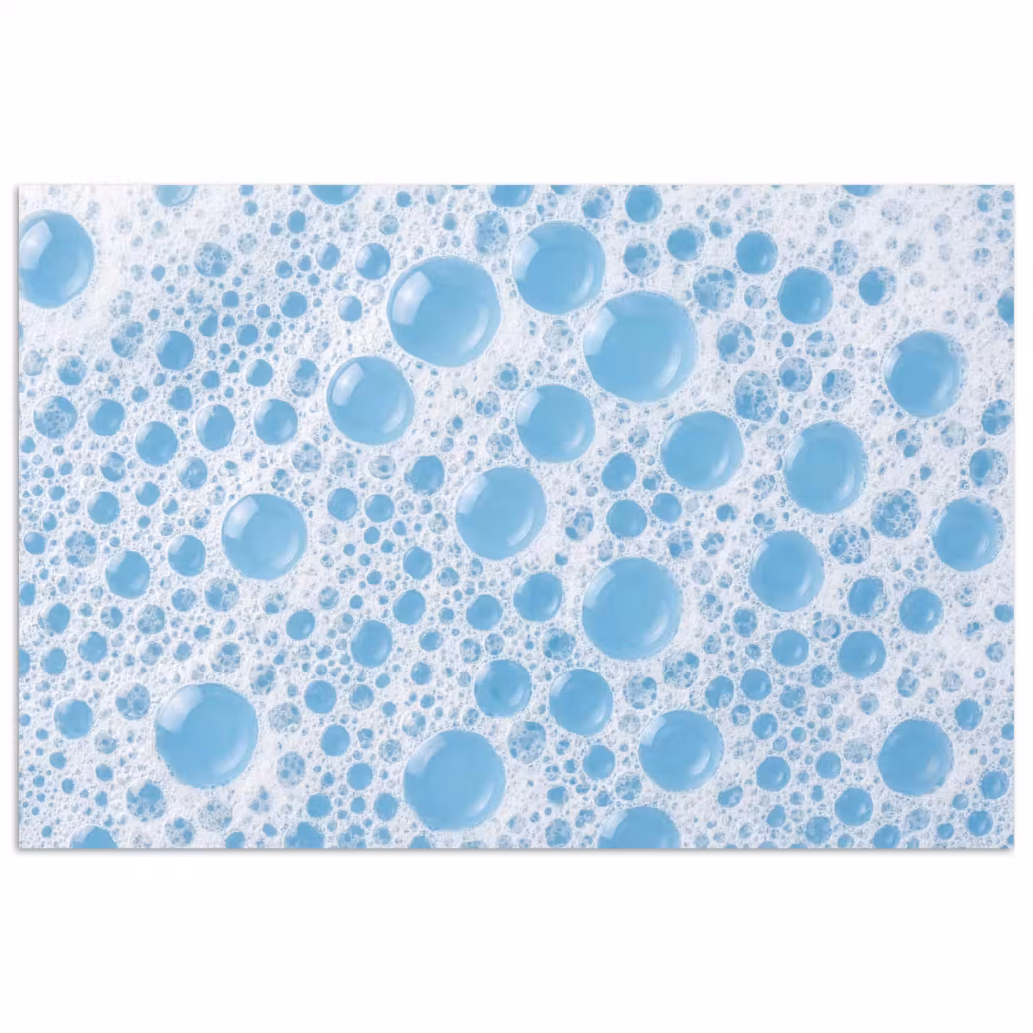 Schuim - Bubbels - Blauw poster papier klein -3d