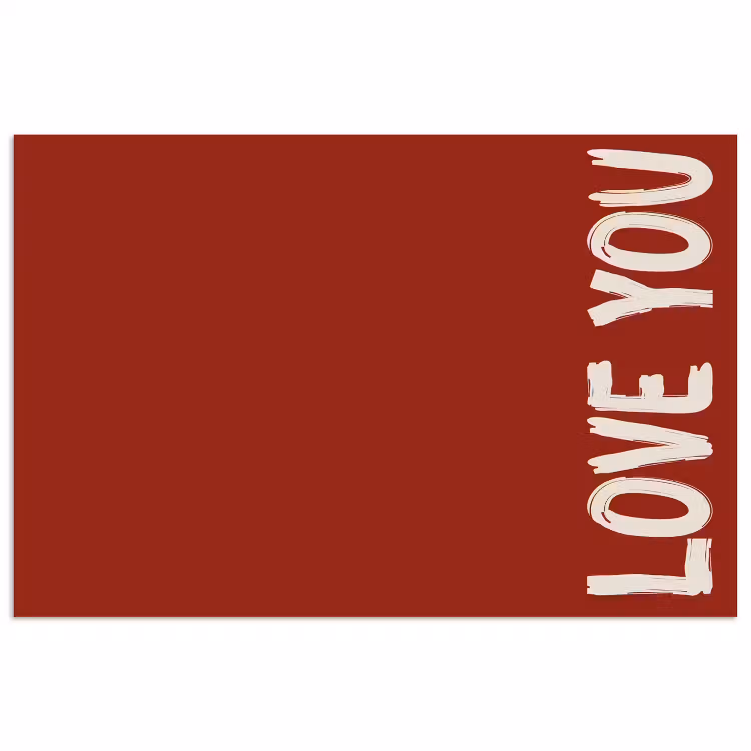 Schuin - Loveyou - Rood poster papier klein -3d