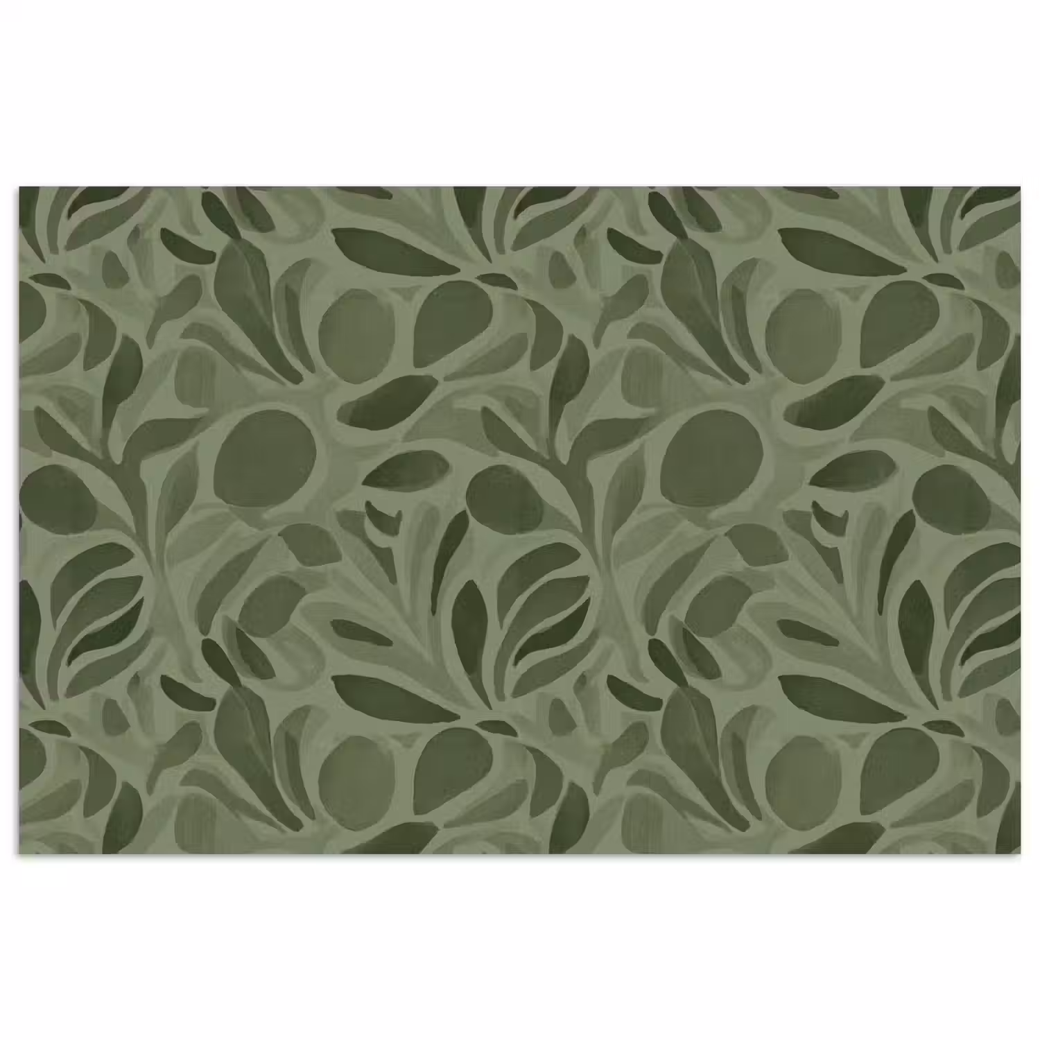 Sereen - Bladeren - Groen poster papier klein 62 -3d