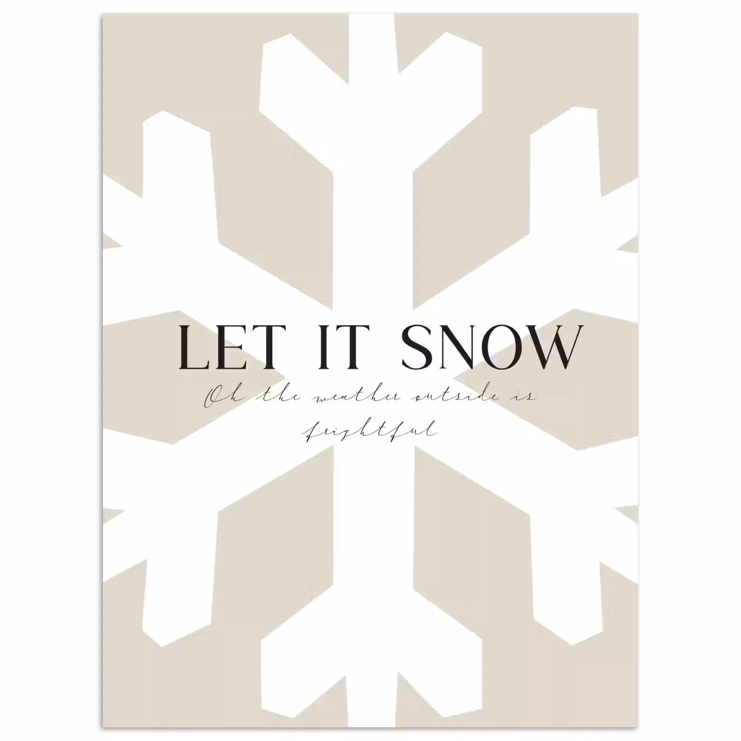 Sneeuw - Japandi - Winter - Decoratie poster papier klein -3d