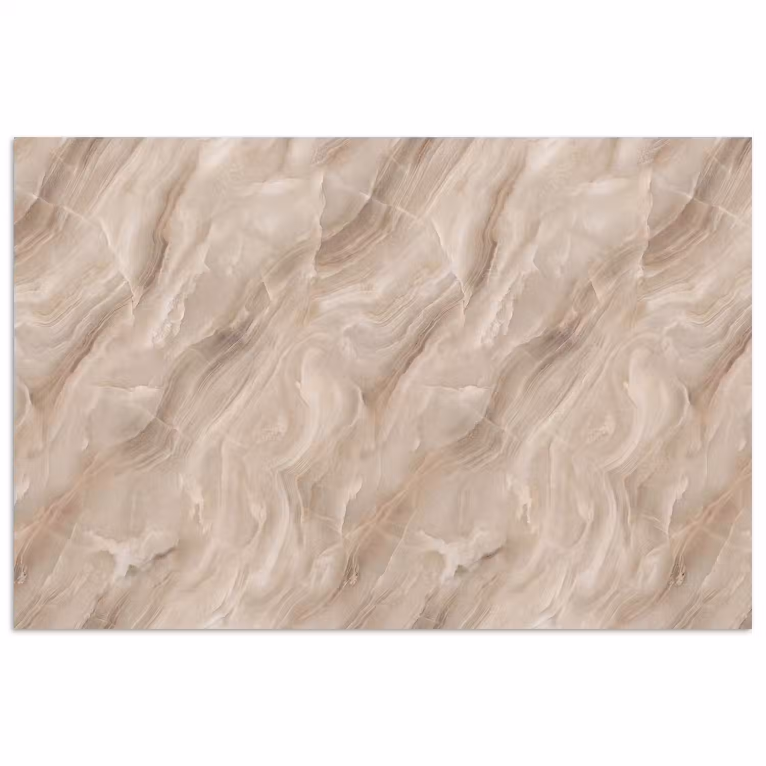 Steen - Golvend - Abstract - Beige poster papier klein -3d
