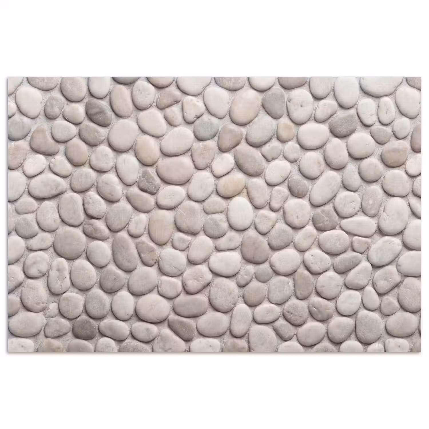Steen - Kiezel - Natuur - Minimalistisch - Beige poster papier klein -3d