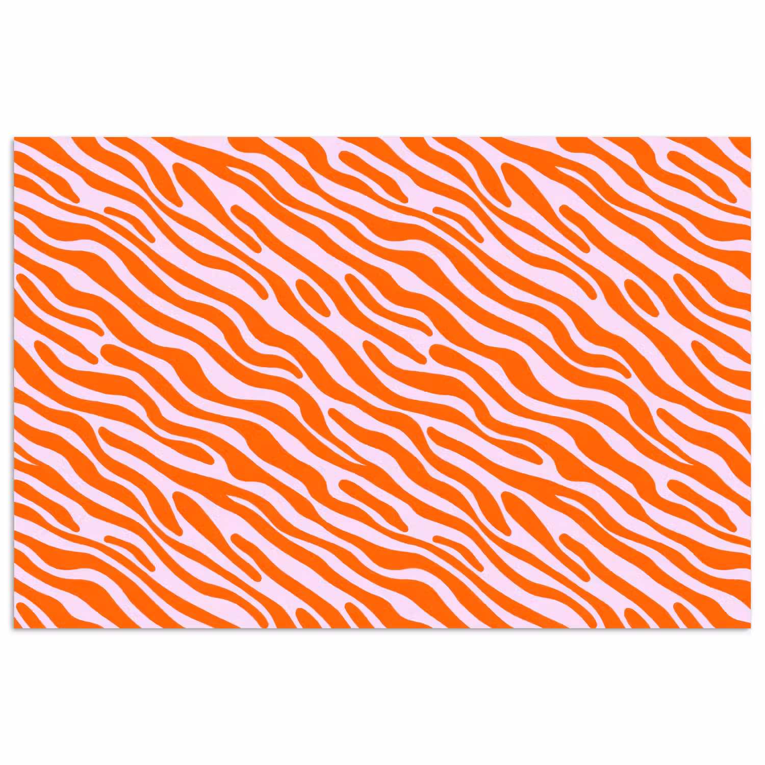 Strepen - Dynamisch - Oranje poster papier klein 62 -3d