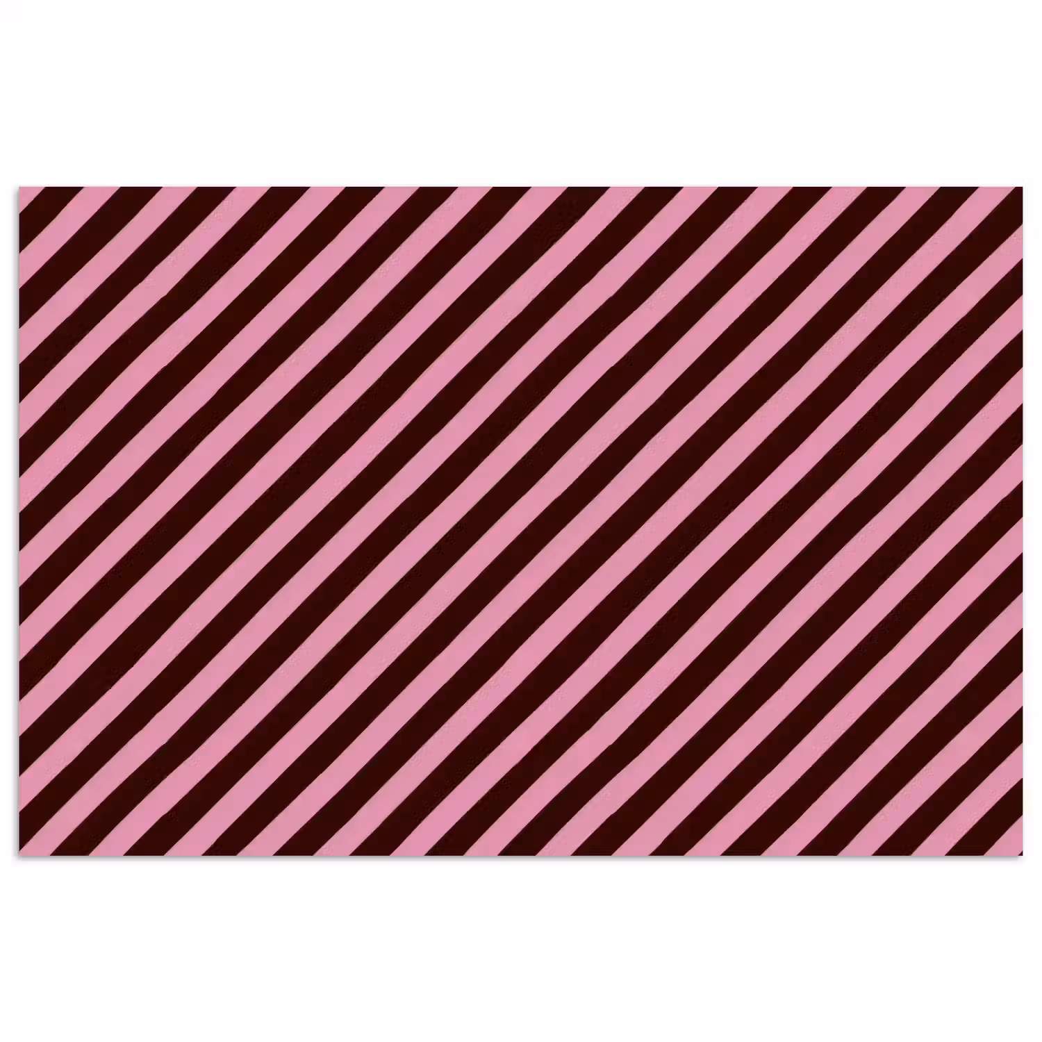 Strepen - Roze - Bruin poster papier klein 62 -3d