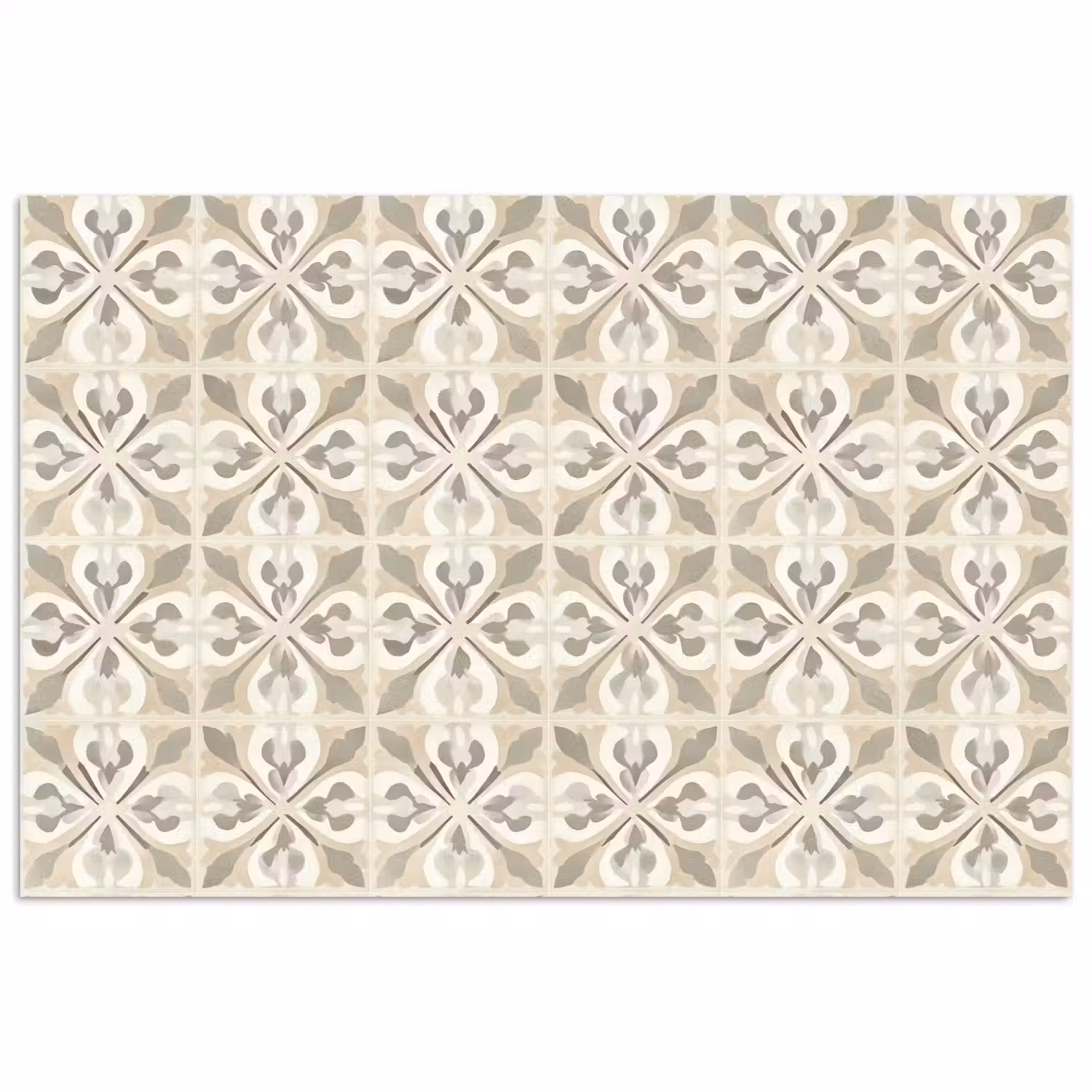 Tegel - Motief - Beige poster papier klein 62 -3d