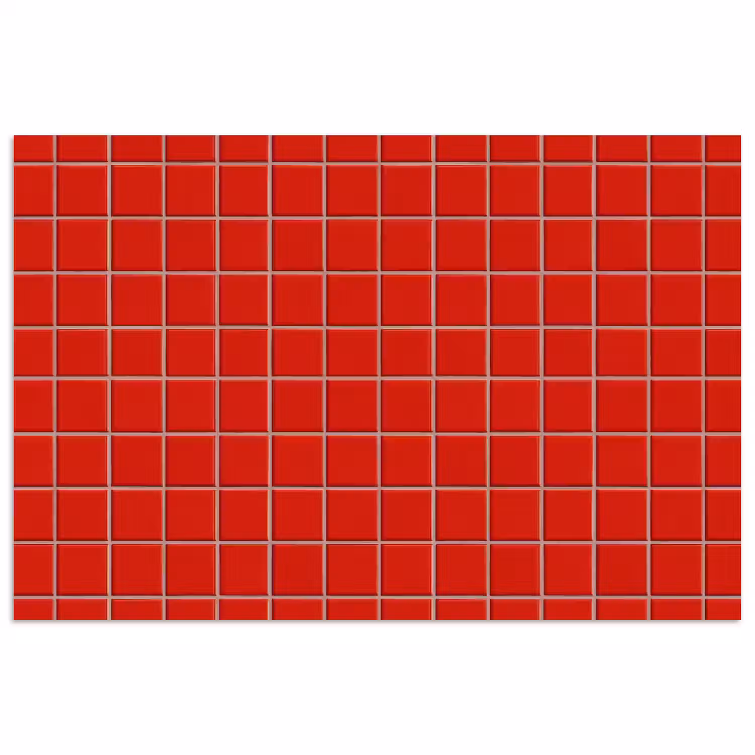 Tegel - Patroon - Kersen - Rood poster papier klein 62 -3d