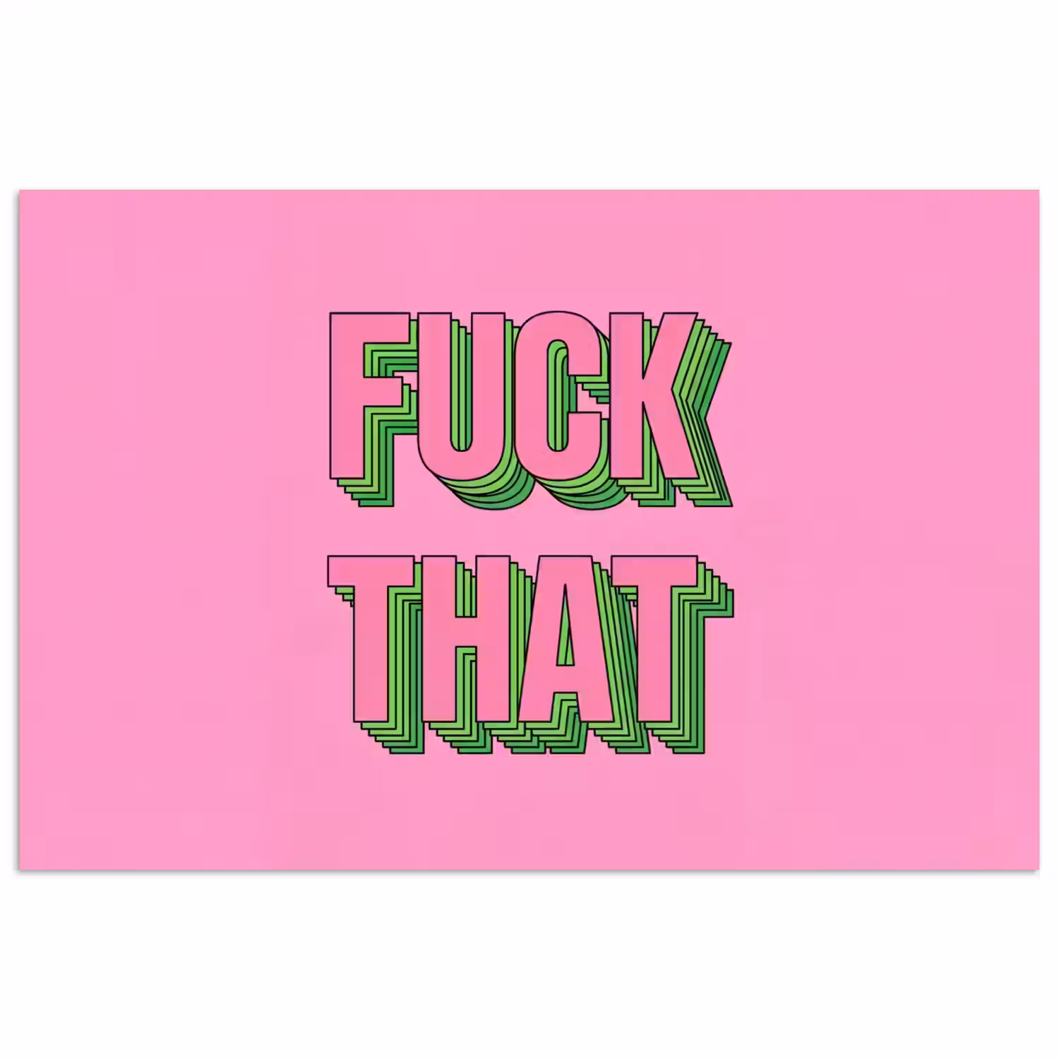 Tekst - Bold - Roze poster papier klein -3d