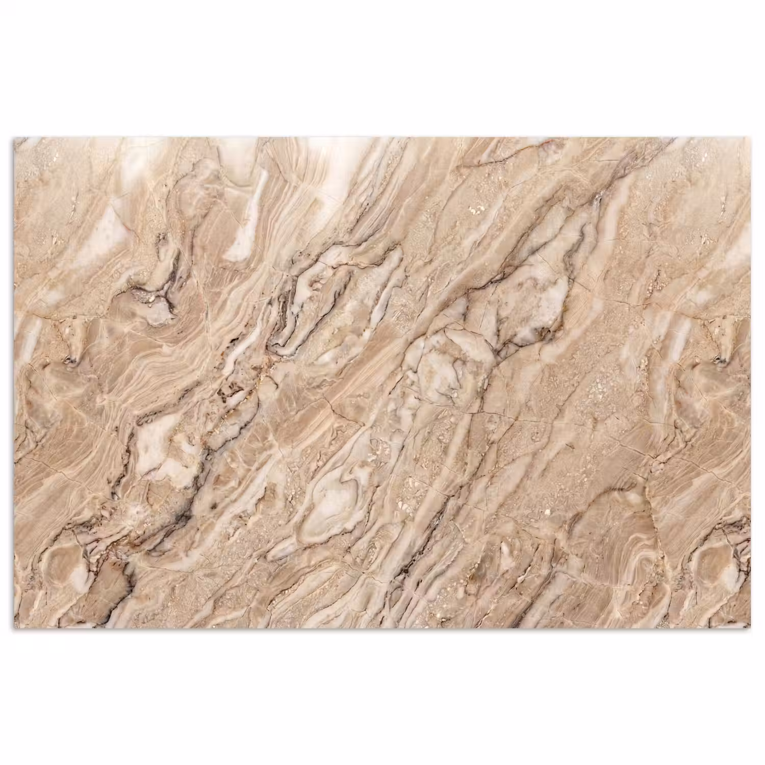 Textuur - Aders - Abstract - Modern - Beige poster papier klein -3d