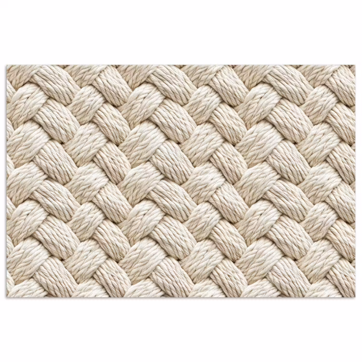 Touw - Gebreid - Beige poster papier klein 62 -3d