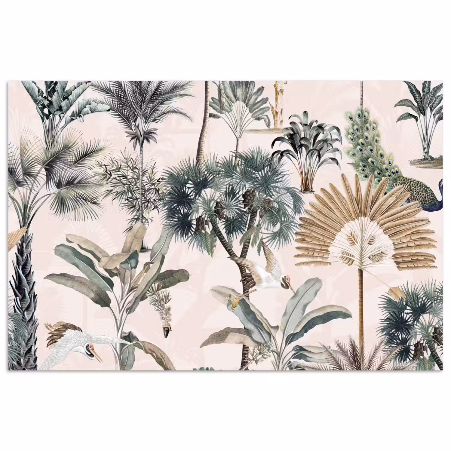 Tropisch - Bomen - Bladeren - Jungle poster papier klein -3d