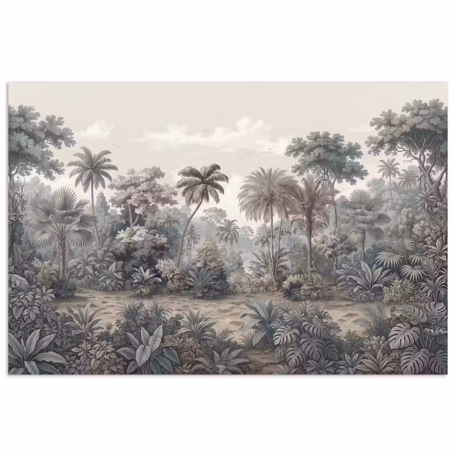 Tropisch - Landschap - Illustratie poster papier klein -3d