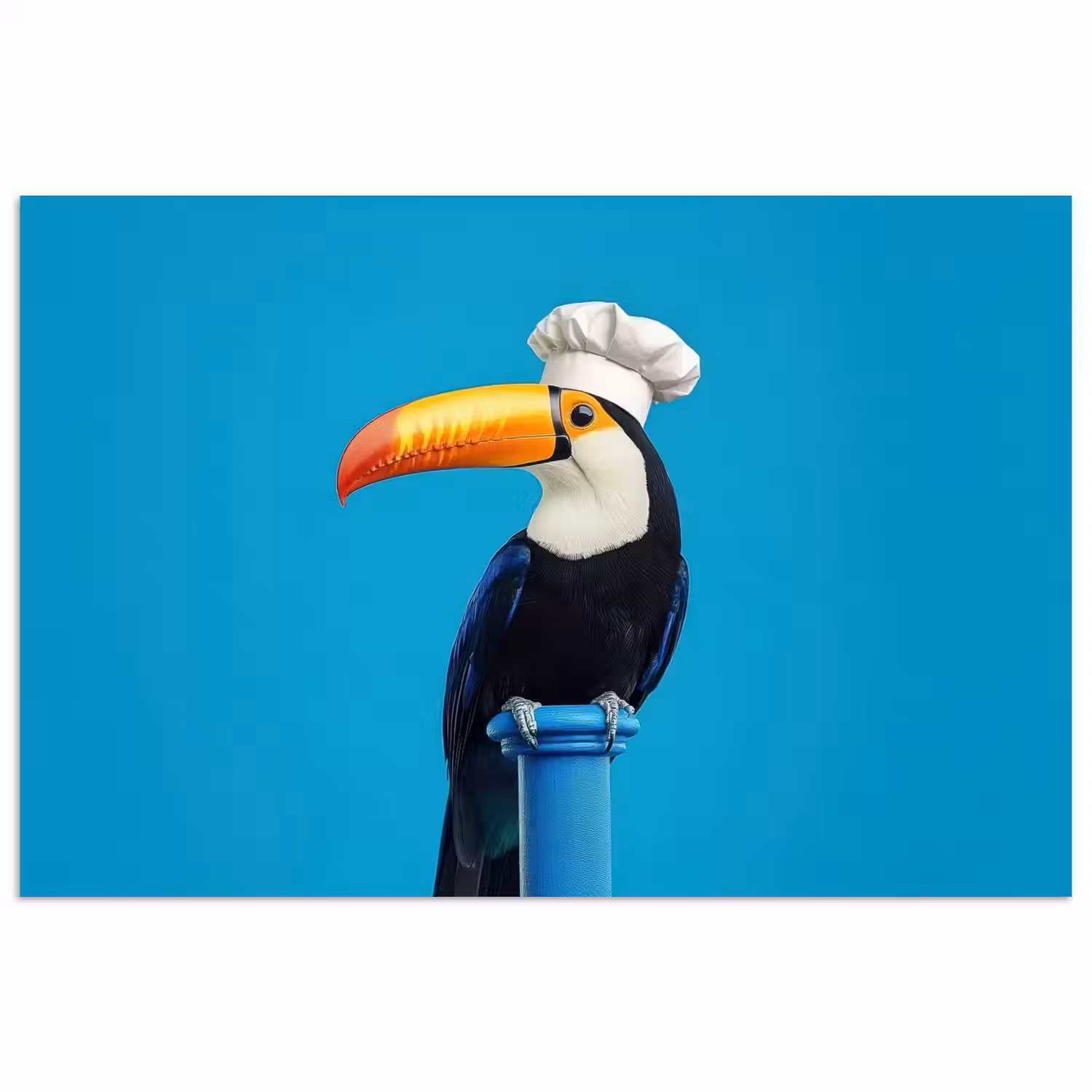 Tucan - Sokkel - Vogel - Koksmuts poster papier klein -3d
