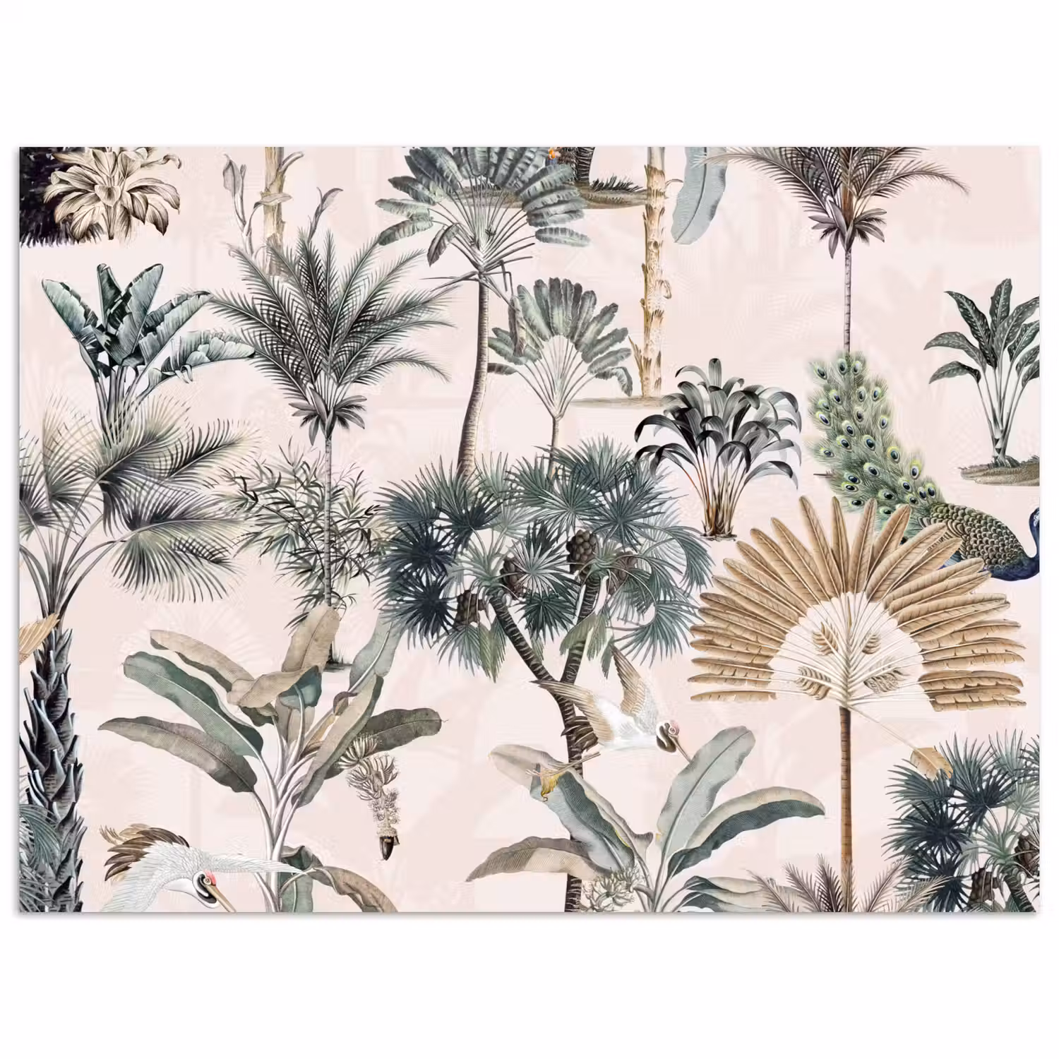 Inductie afdekplaat - Vintage - Jungle - Dieren - Natuur - Inductie beschermer poster papier klein -3d
