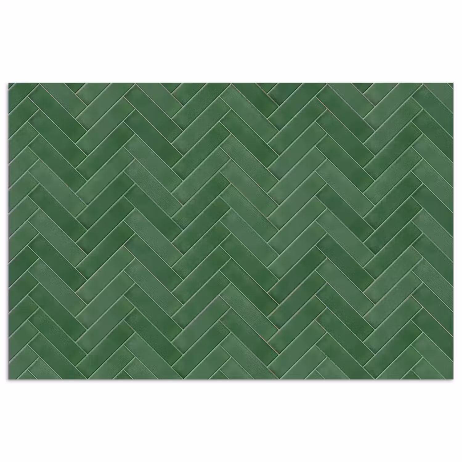 Visgraat - Wandtegel - Bosgroen poster papier klein 62 -3d