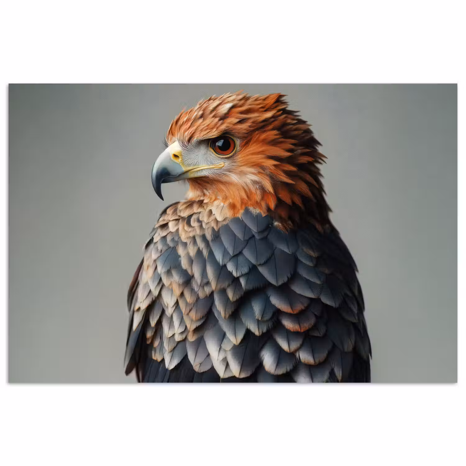 Vogel - Realistisch - Veren - Bruin poster papier klein -3d