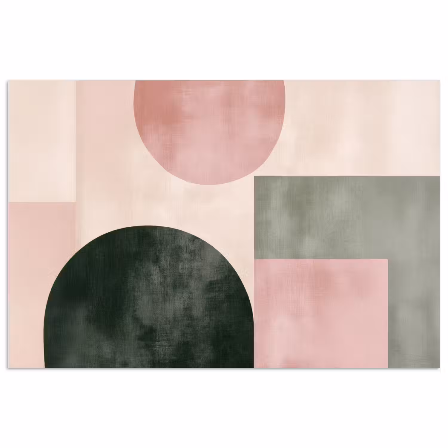 Vormen - Abstract - Cirkel - Zwart poster papier klein -3d