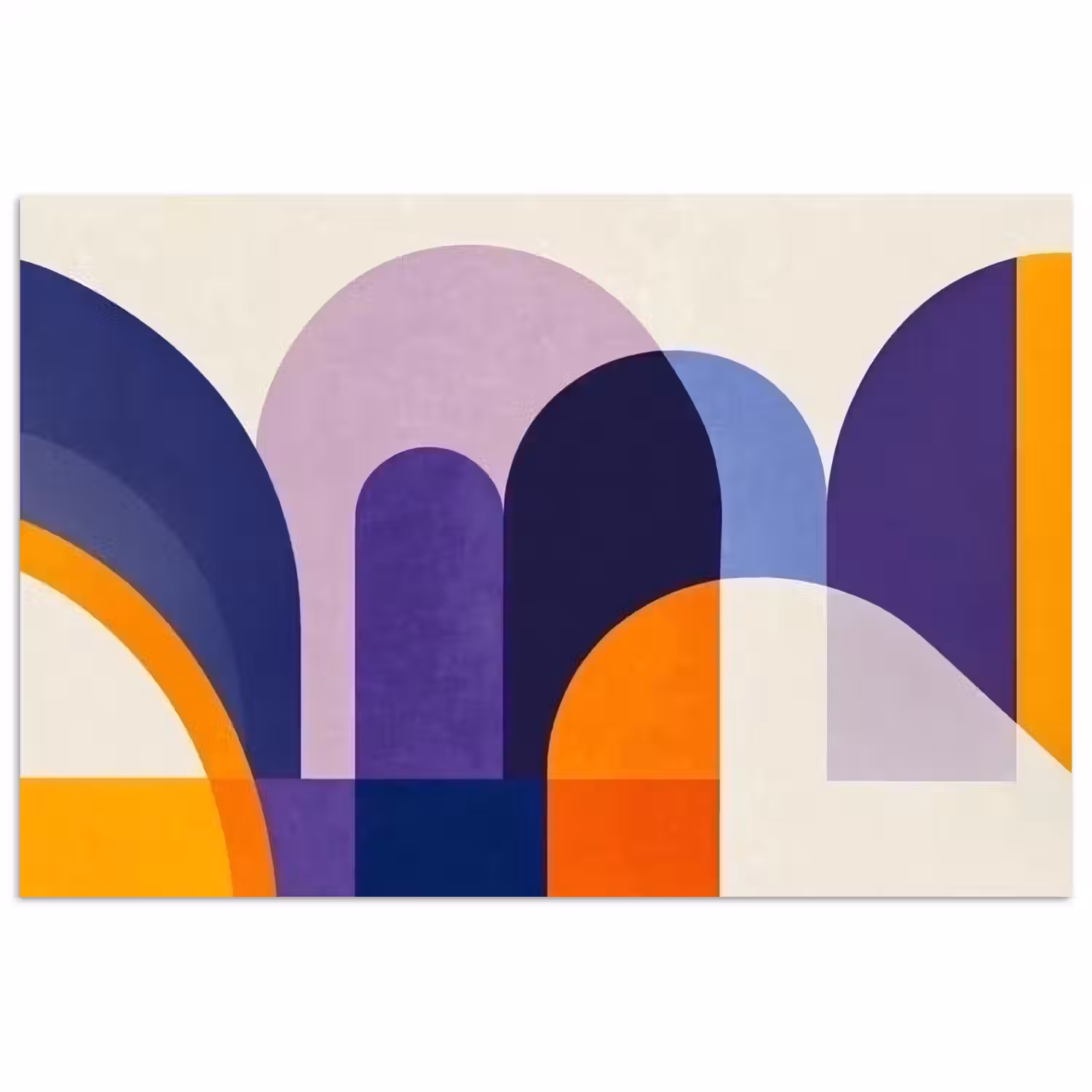 Vormen - Abstract - Grafisch - Oranje poster papier klein -3d
