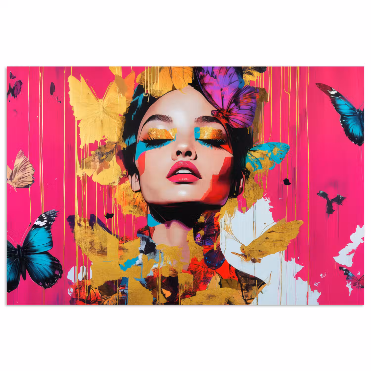 Vrouw - Abstract - Kleurrijk poster papier klein -3d