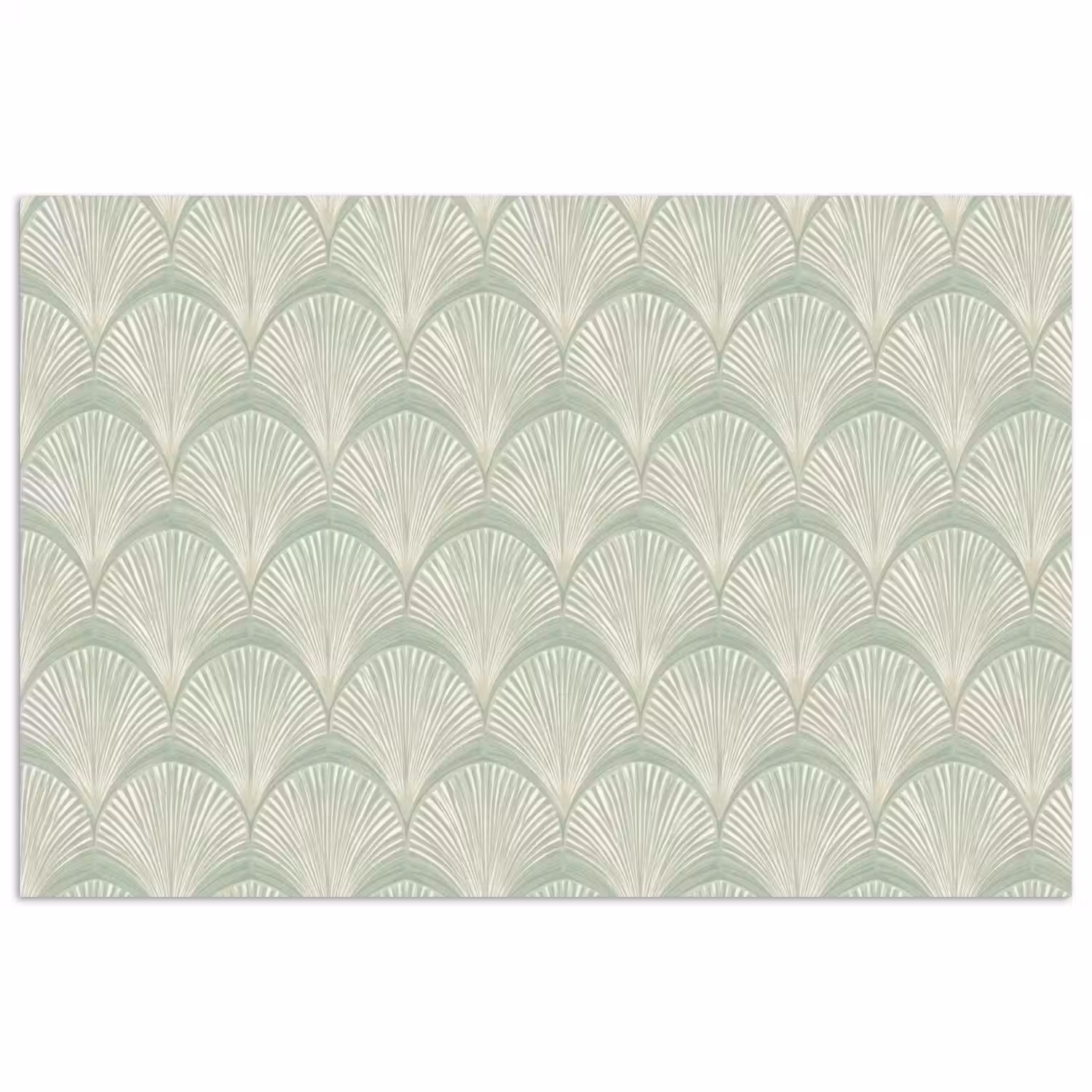 Waaiers - Patroon - Groen poster papier klein 62 -3d