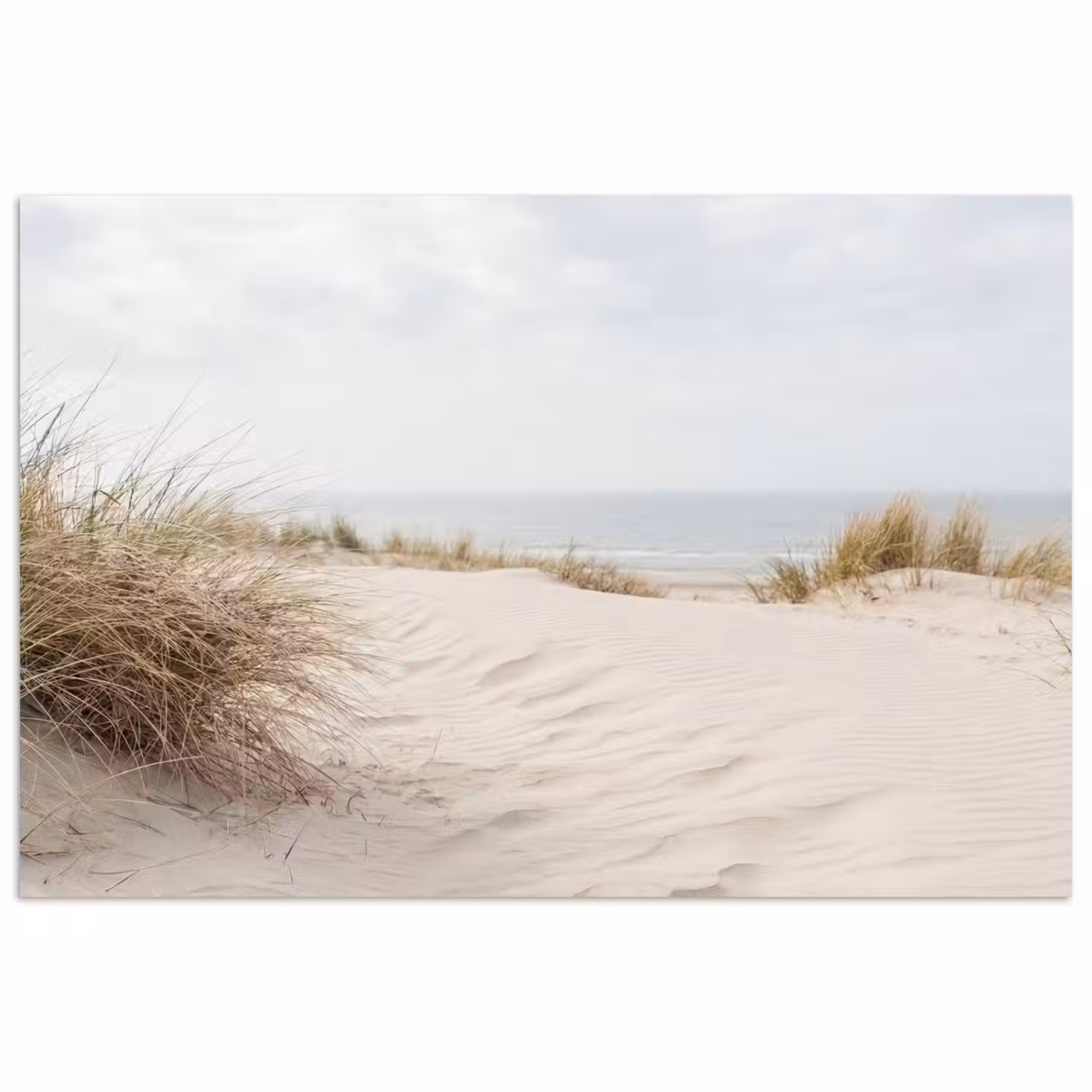 Wolken - Duinlandschap - Zand poster papier klein -3d