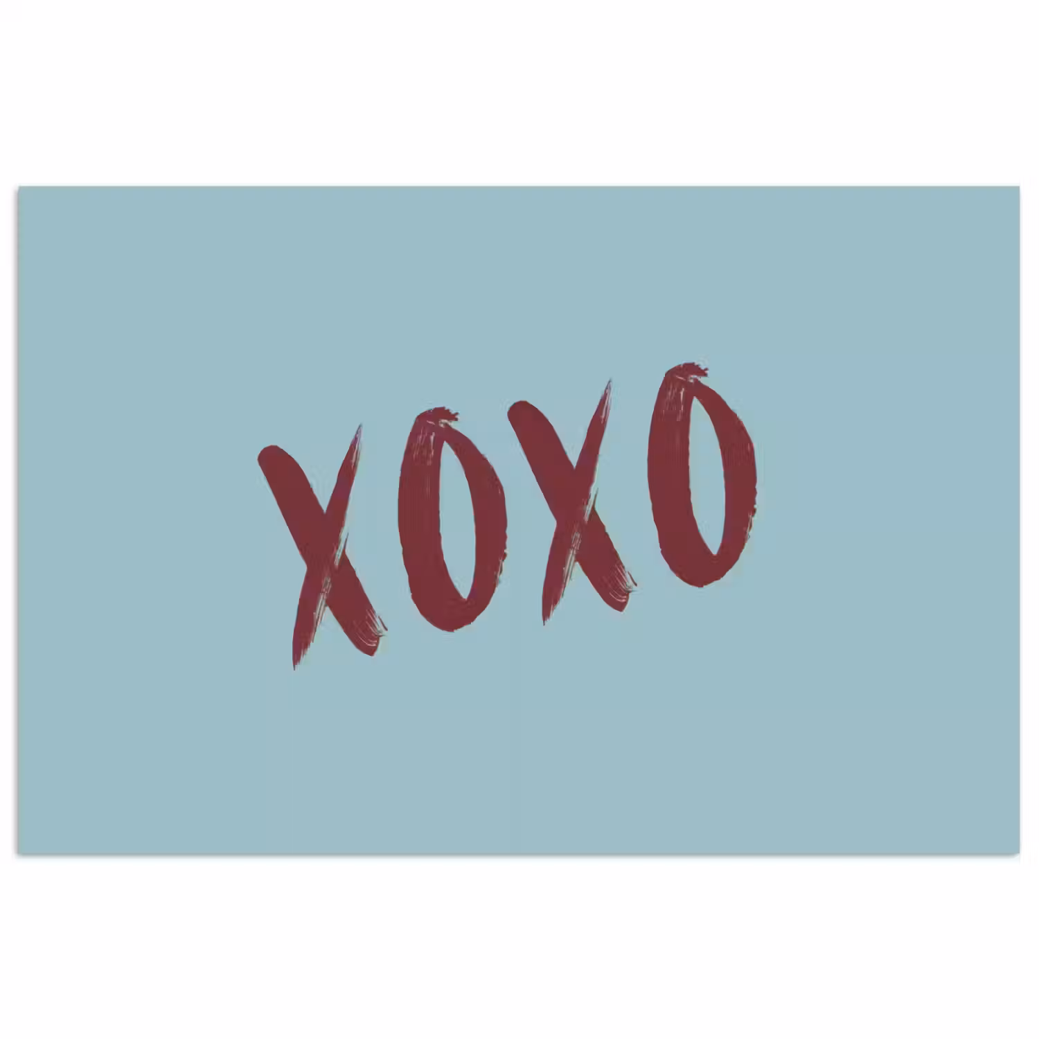XOXO - Blauw - Rood poster papier klein -3d