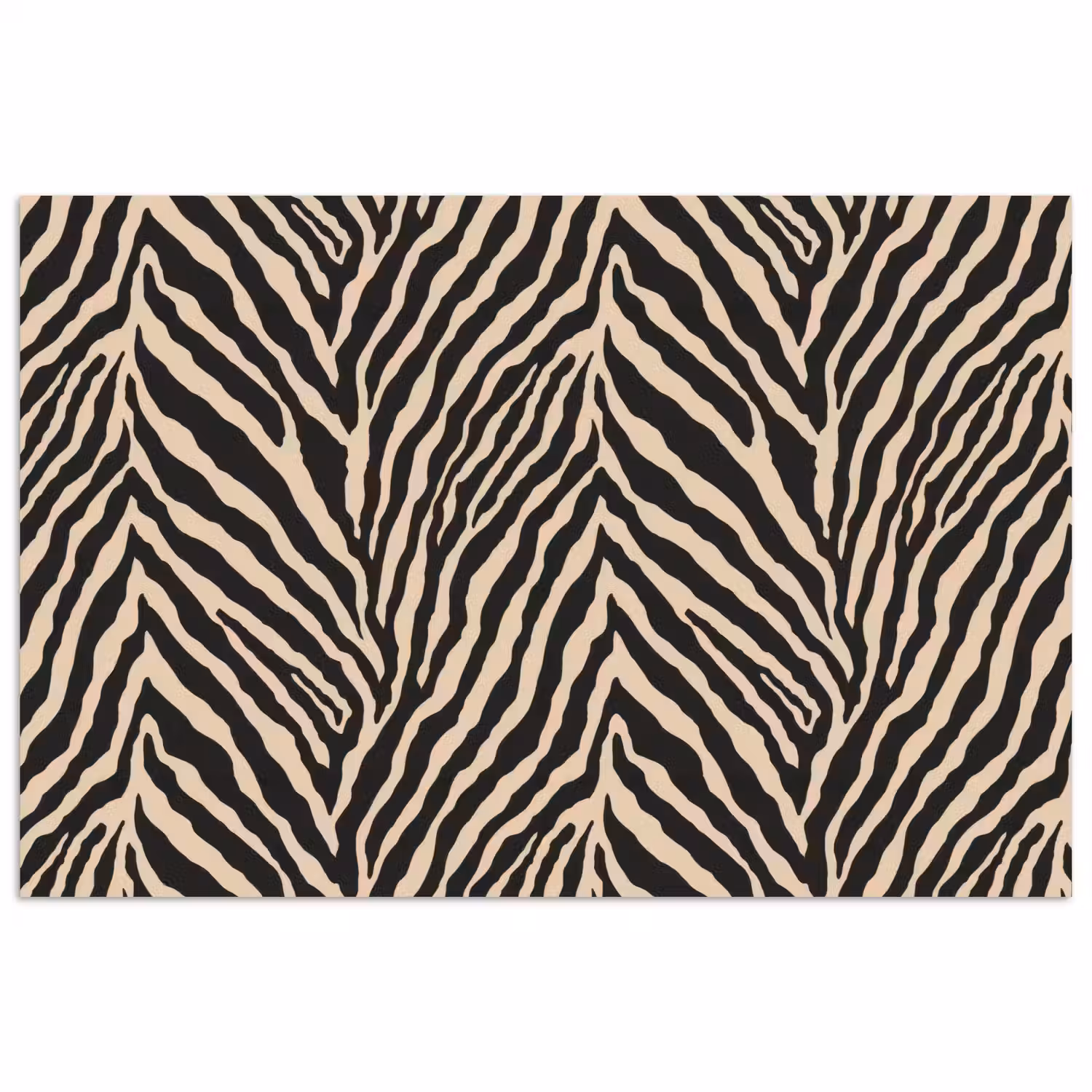 Zebra - Klassiek - Zwart poster papier klein 62 -3d