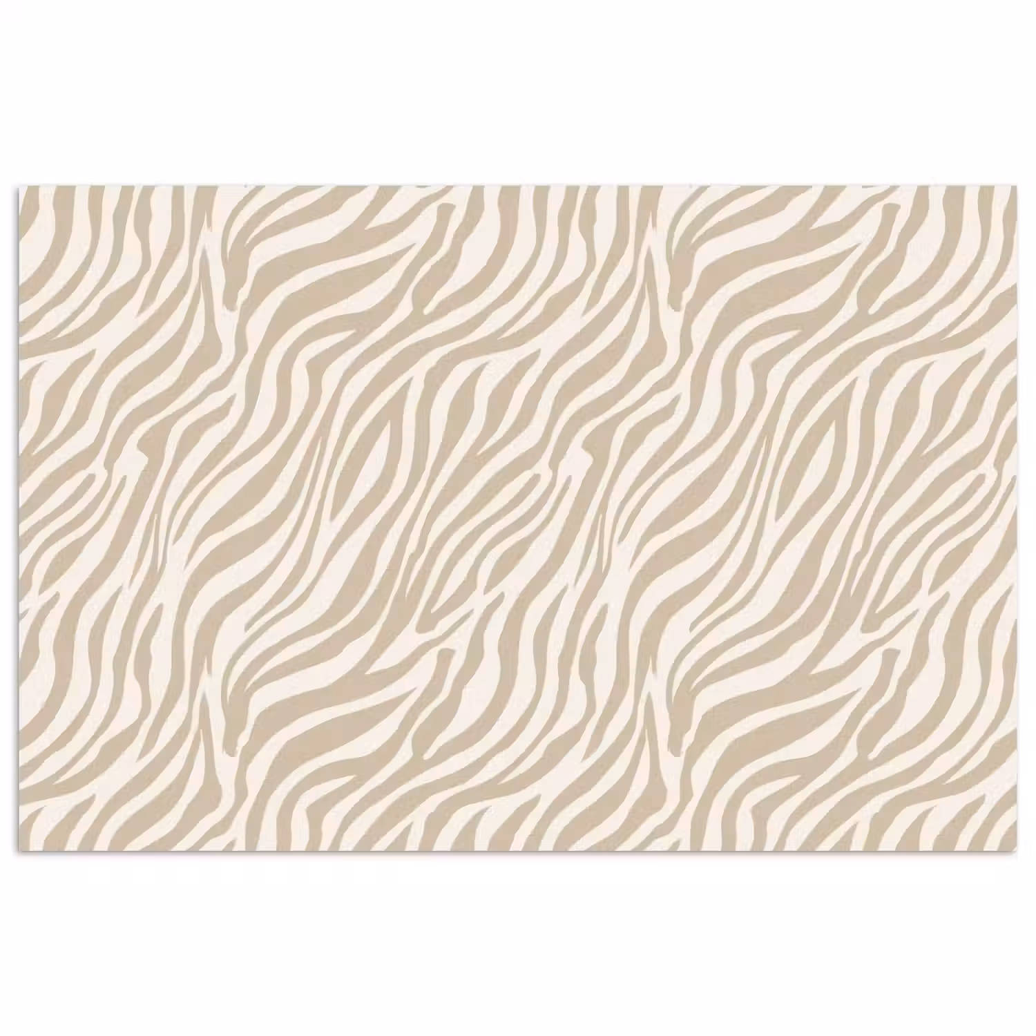 Zebra - Patroon - Beige poster papier klein 62 -3d