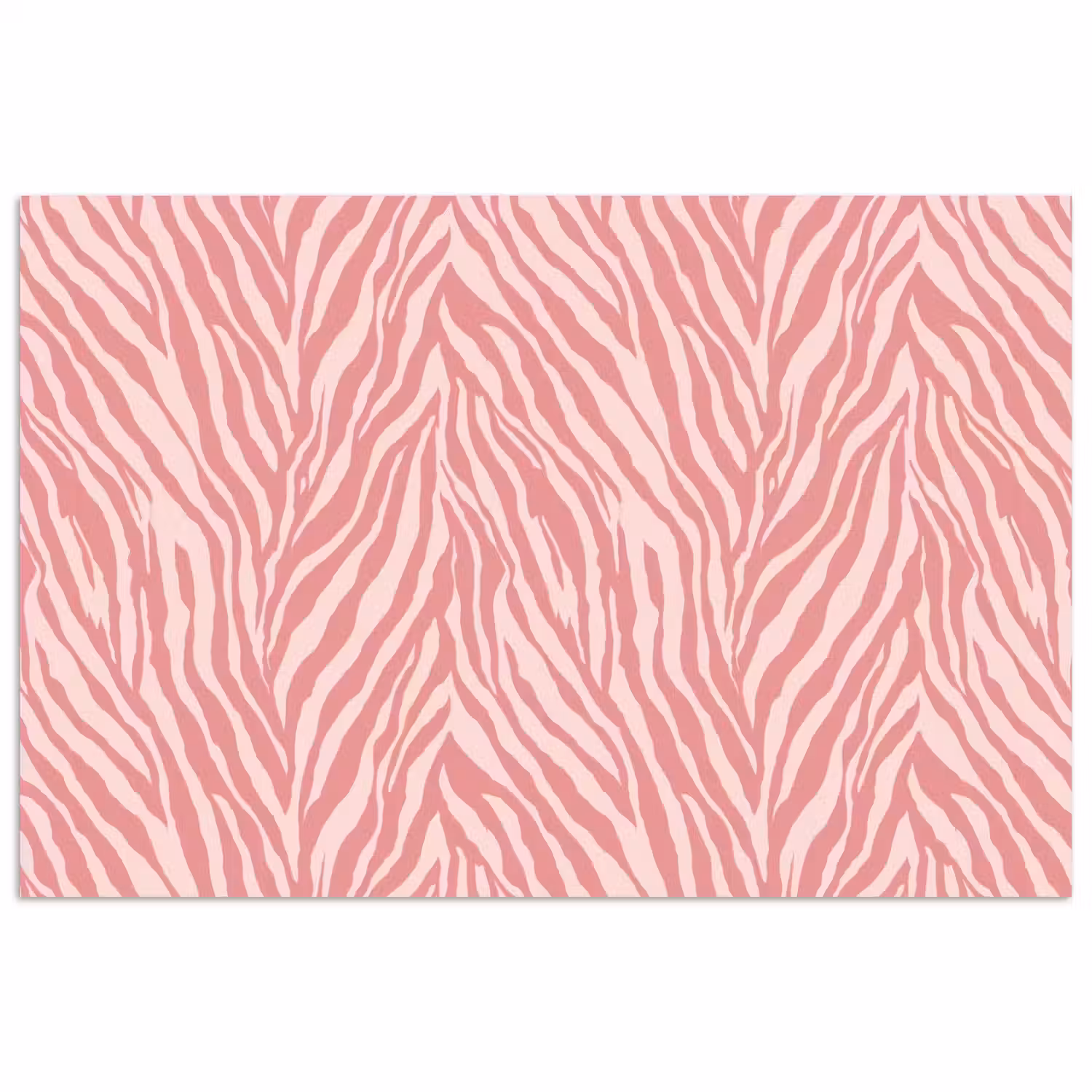 Zebra - Print - Roze poster papier klein 62 -3d