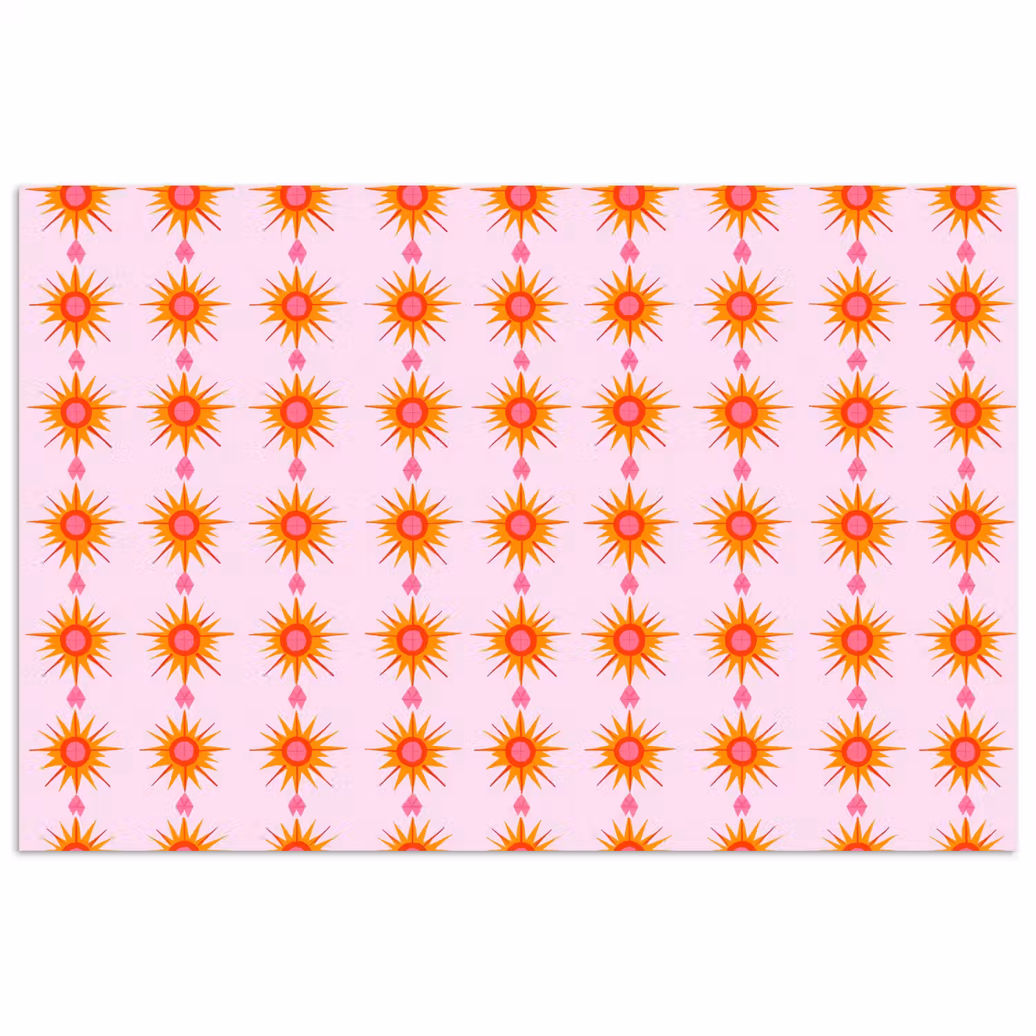 Zon - Motief - Roze poster papier klein 62 -3d