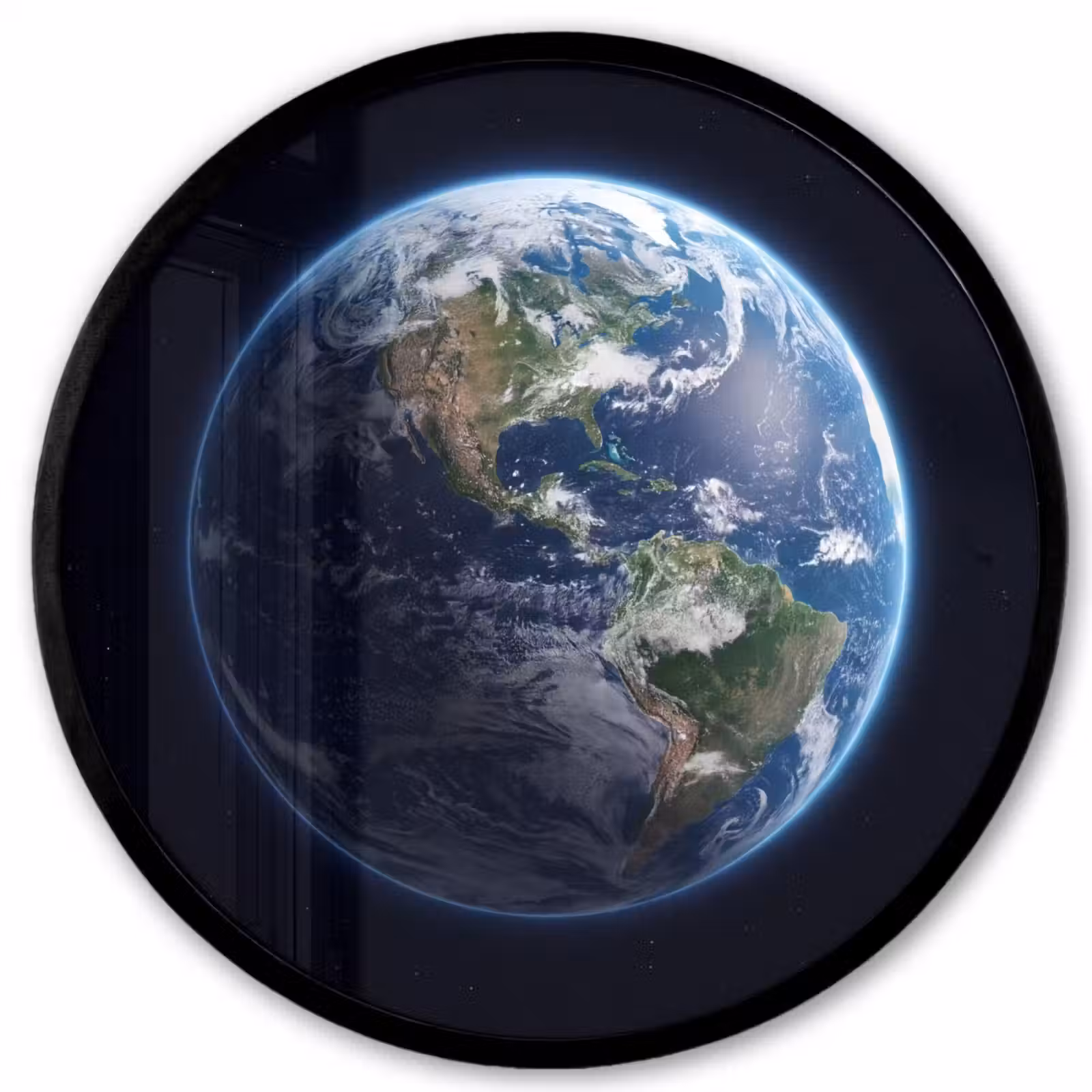 Ronde fotolijst - Aarde - Ruimte - Kosmos - Aarde - Ruimte - Kosmos Fotolijst rond zonder passe partout klein