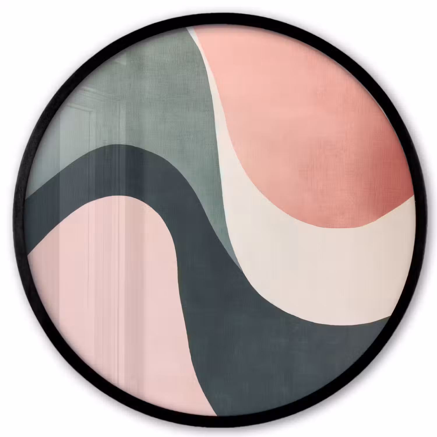 Abstract - Golven - Sierlijk - Roze Fotolijst rond zonder passe partout klein -3d