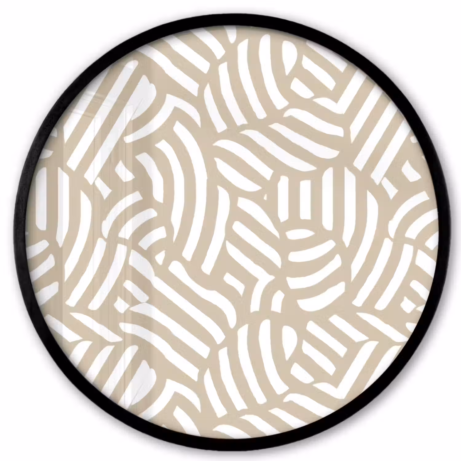 Abstract - Modern - Beige Fotolijst rond zonder passe partout klein 856 -3d