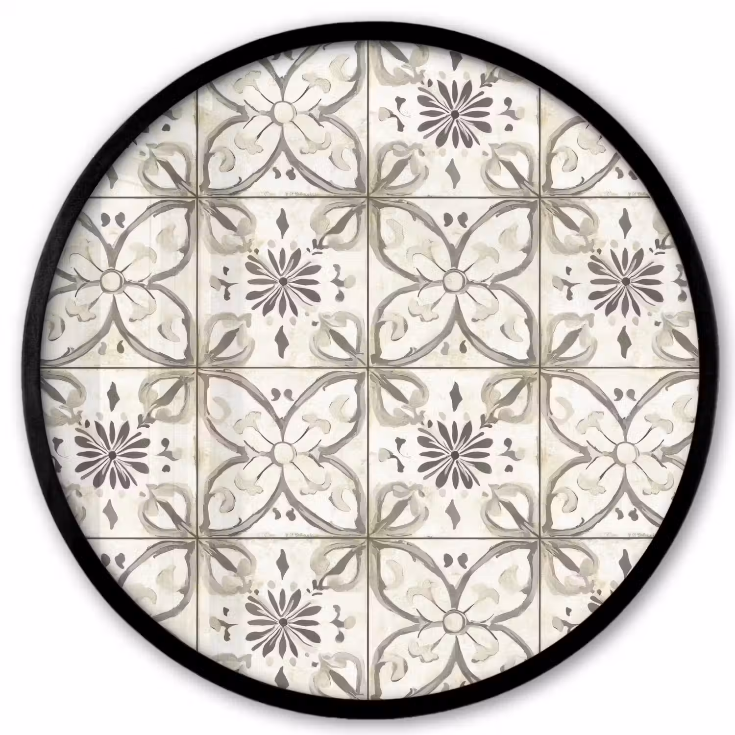 Antiek - Tegel - Beige Fotolijst rond zonder passe partout klein 856 -3d