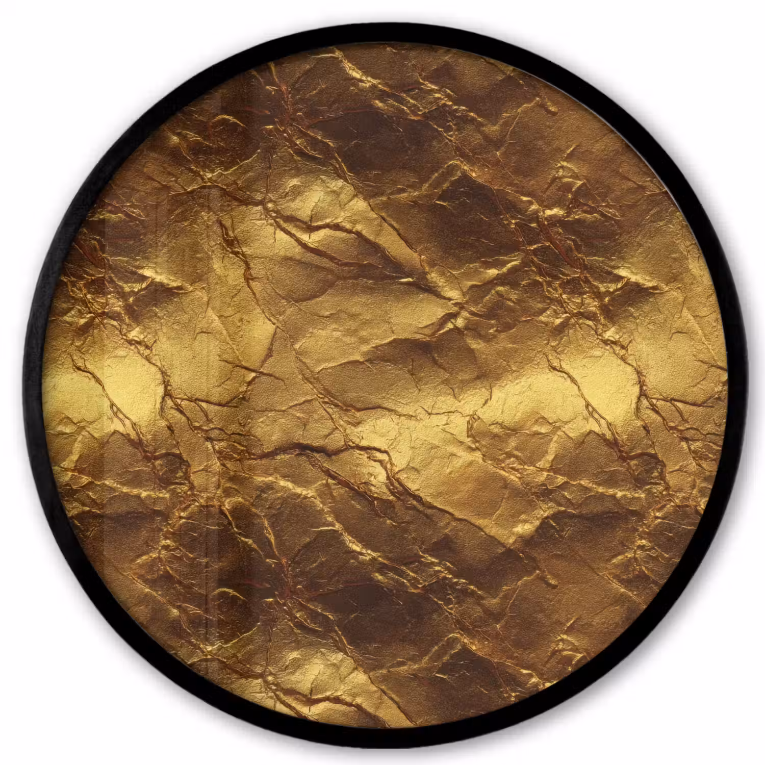 Bladgoud - Textuur - Goud Fotolijst rond zonder passe partout klein 856 -3d