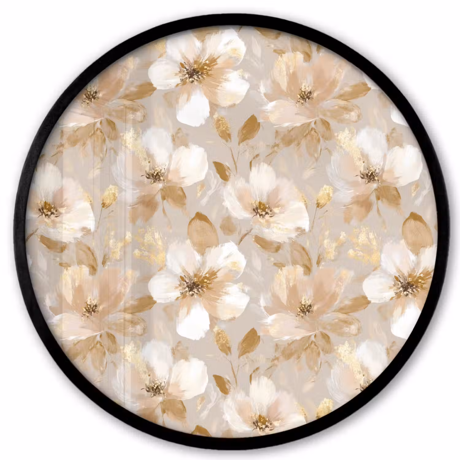 Bloemen - artistiek - Goud Fotolijst rond zonder passe partout klein 856 -3d
