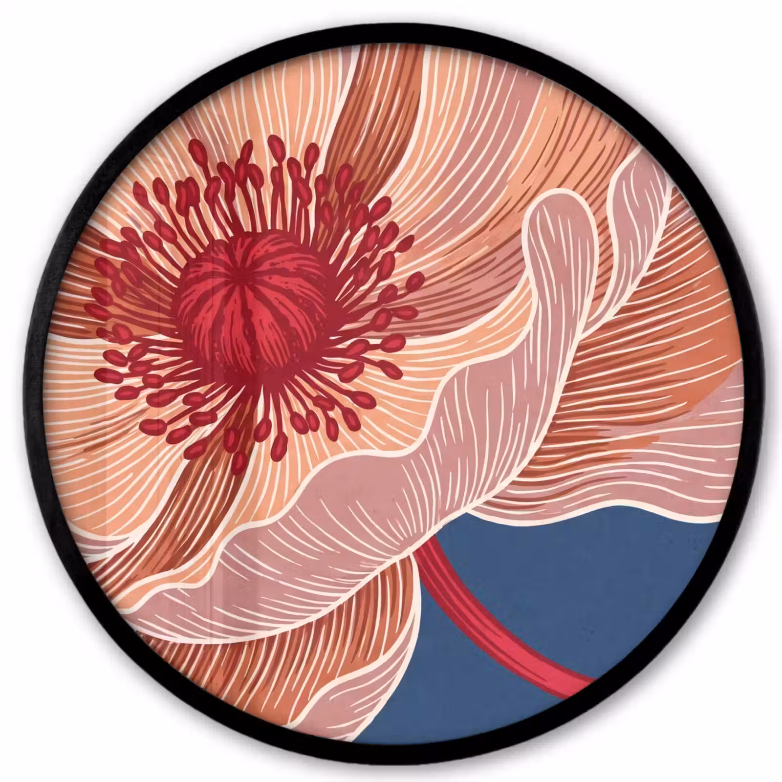 Ronde fotolijst - Bloemen - Modern - Abstract - Bloemen - Modern - Abstract Fotolijst rond zonder passe partout klein