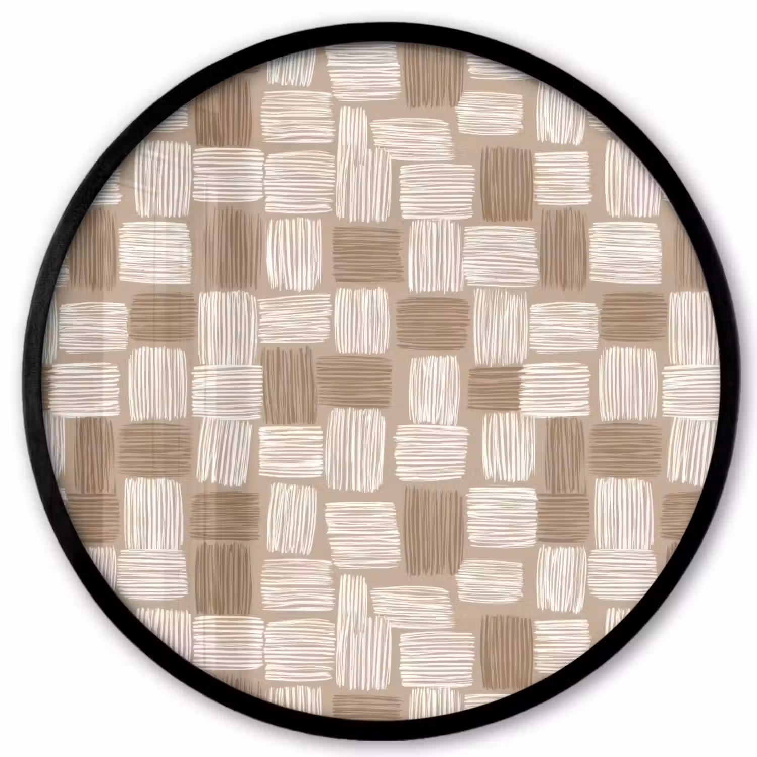 Blok - Patroon - Bruin Fotolijst rond zonder passe partout klein 856 -3d