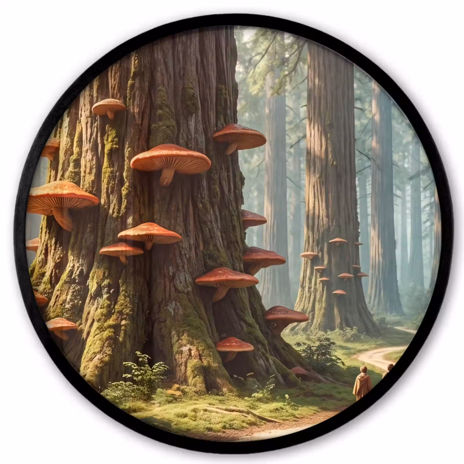 Ronde fotolijst - Bos - Bomen - Natuur - Bos - Bomen - Natuur Fotolijst rond zonder passe partout klein